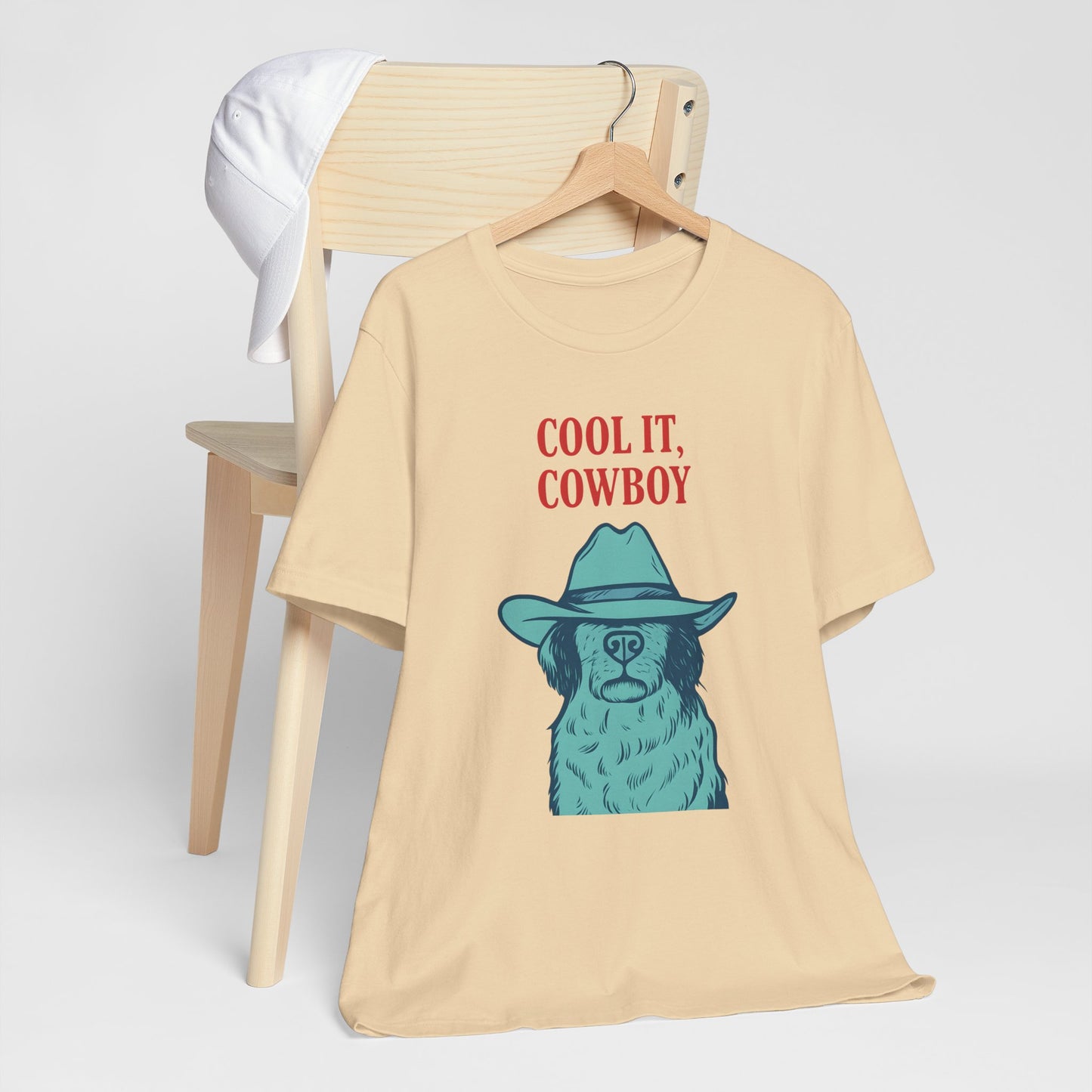 Cool It, Cowboy Unisex Tee - Fun Graphic T-Shirt for Dog Lovers, Birthday Gift, Country Style Fashion, Casual Wear