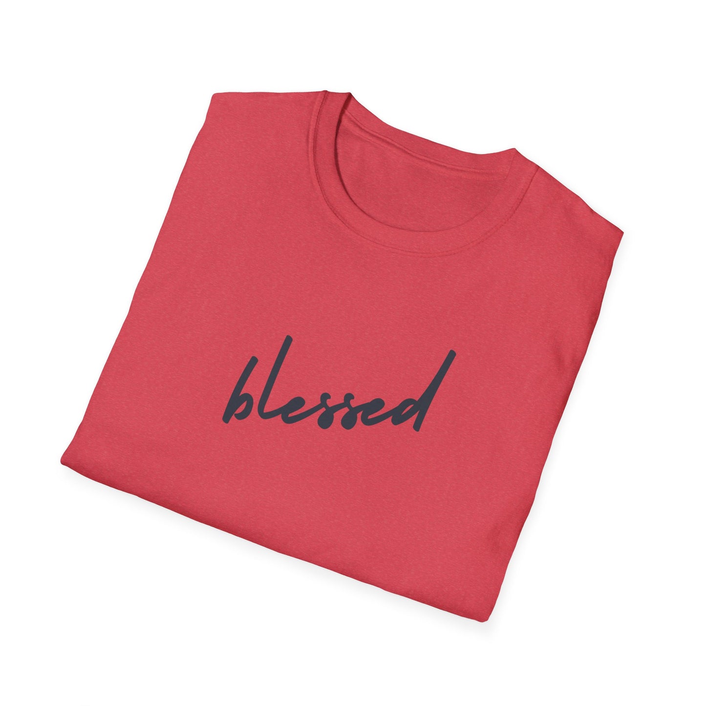 Blessed Unisex Softstyle T-Shirt, Inspirational Tee, Faith-Based Apparel, Positive Vibes Shirt, Gift for Friends, Everyday Wear