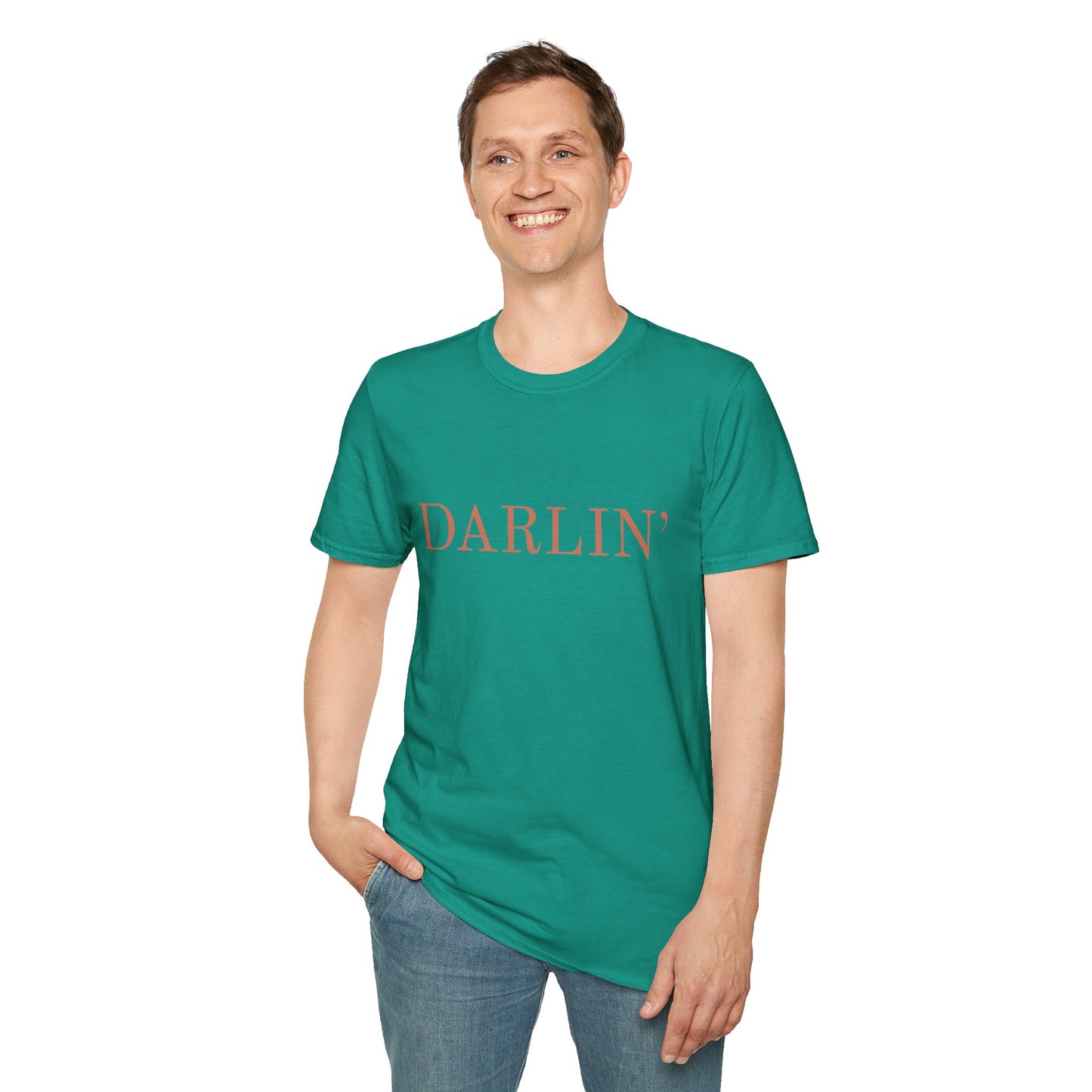 Darlin' Unisex Softstyle T-Shirt, Casual Tee, Gift for Her, Everyday Wear, Cute Graphic Tee, Trendy Fashion Top