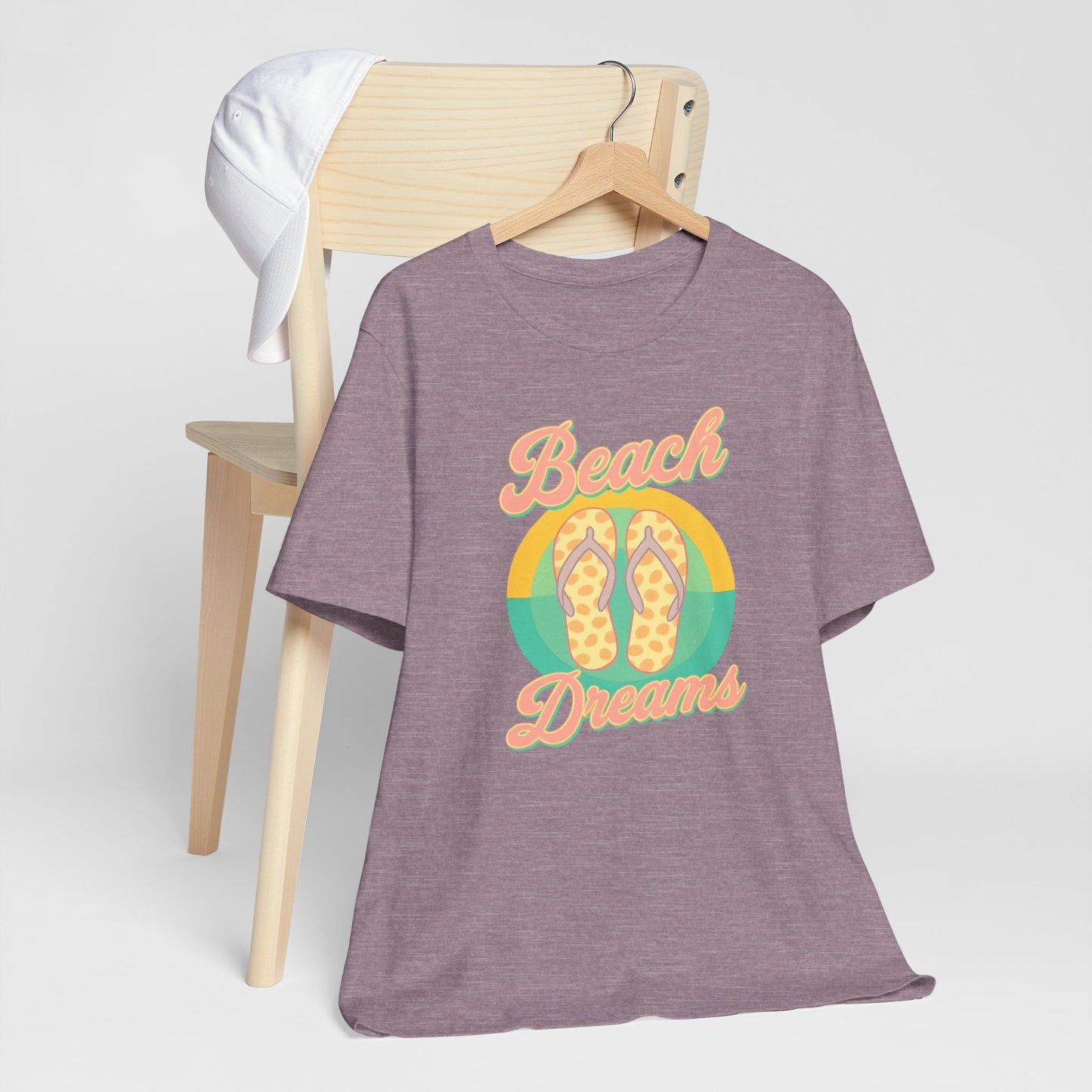 Beach Dreams Unisex Jersey Tee, Flip Flop Summer Shirt, Vacation Outfit, Beach Lover Gift, Casual Summer Wear