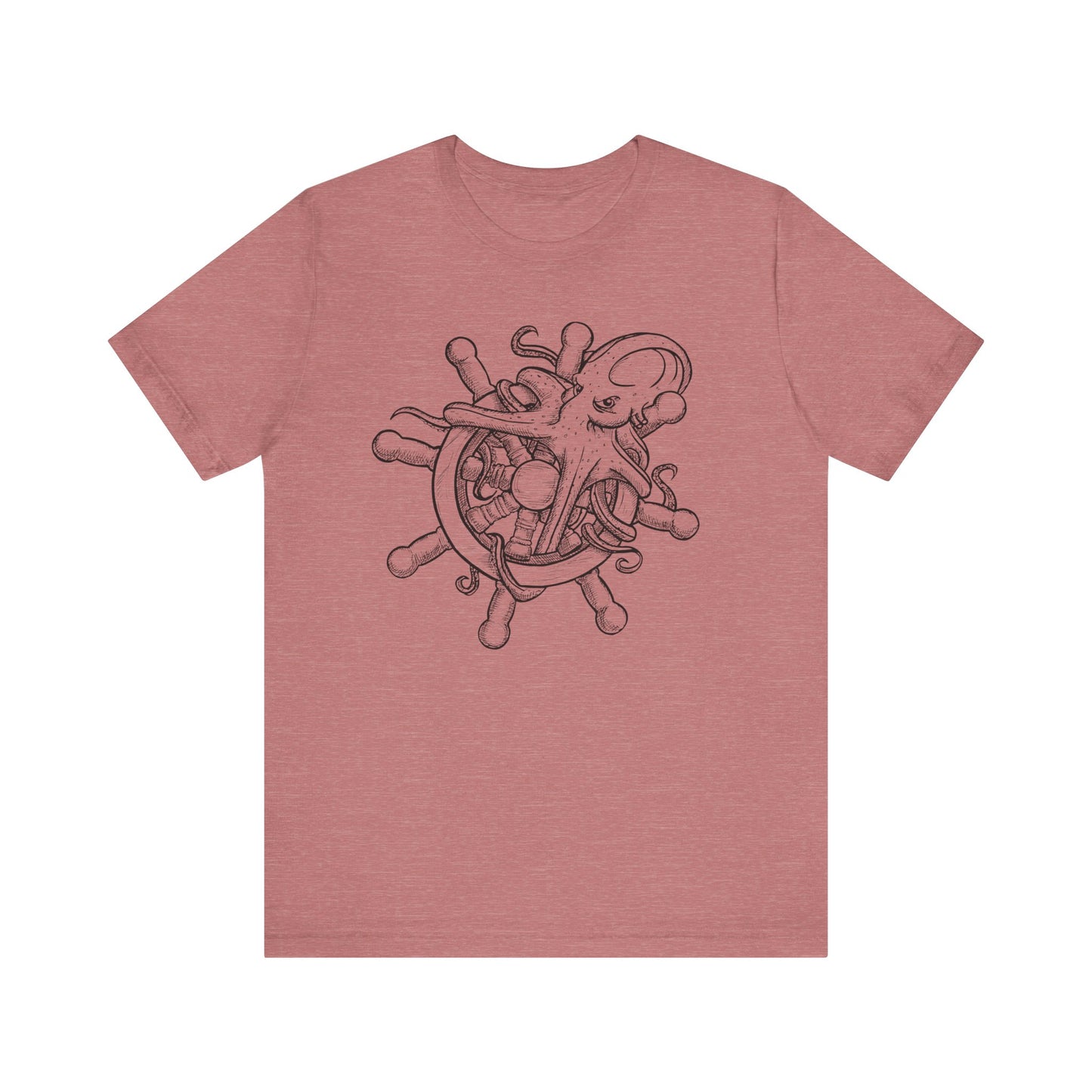Nautical Octopus Tee, Unisex Short Sleeve Shirt, Ocean Lover Gift, Sea Life T-Shirt, Marine Adventure Apparel, Beach Vibes Wear