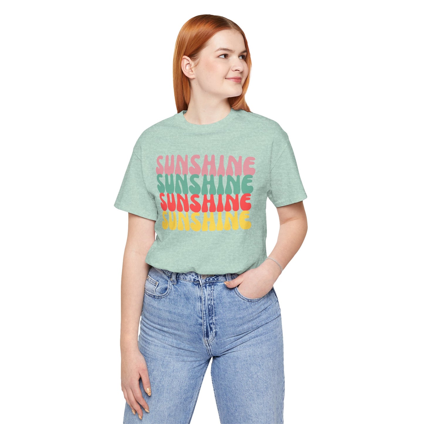 Sunny Vibe Unisex Tee, Summer T-Shirt, Beachwear, Gift for Her, Casual Wear, Fun Graphic Tee