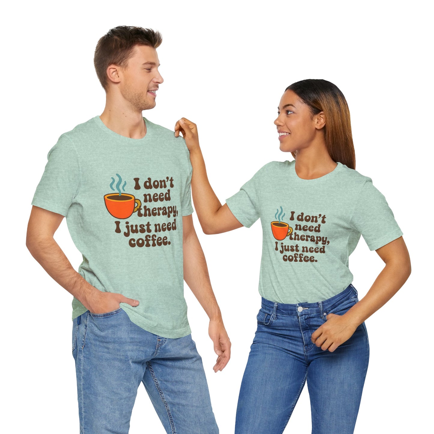 Coffee Therapy Tee, Unisex Graphic Tee, Casual Wear, Perfect Gift for Coffee Lovers, Funny T-Shirt, Everyday Comfort Wear