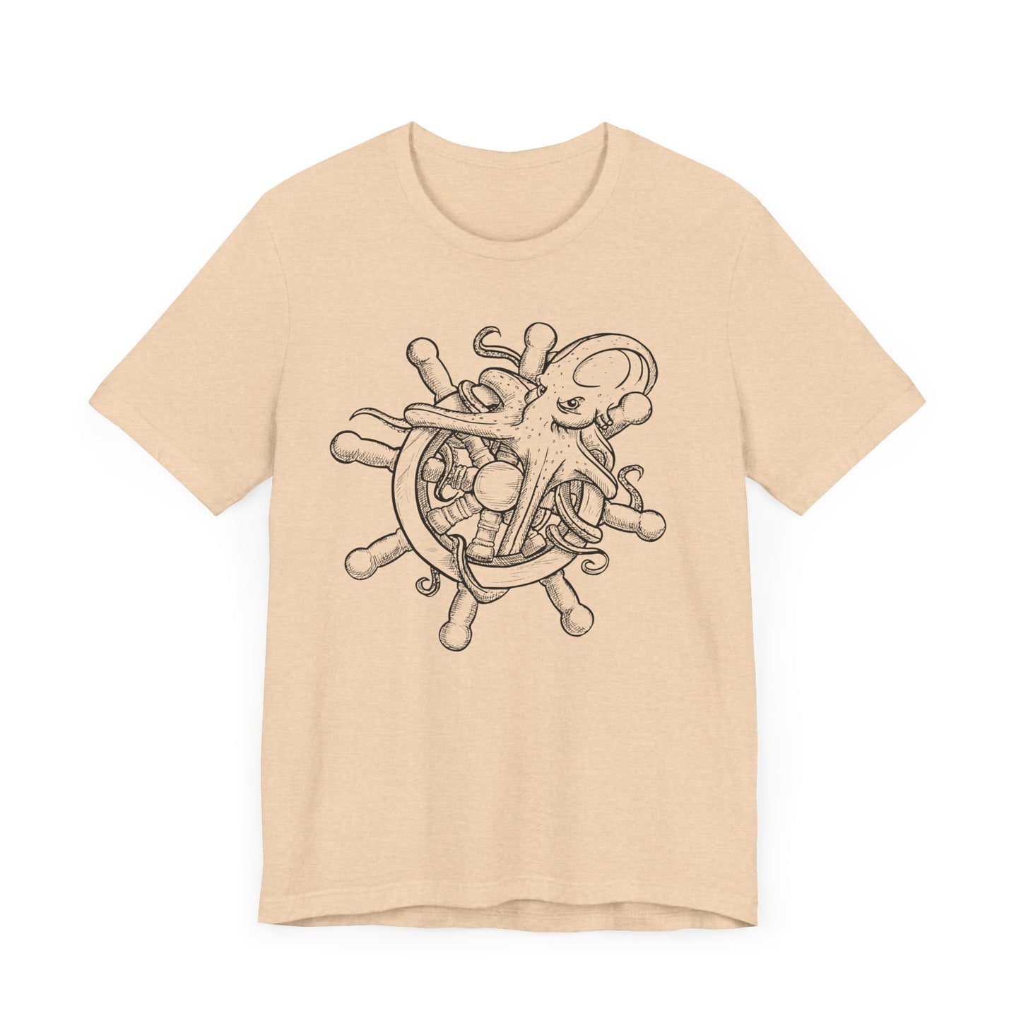 Nautical Octopus Tee, Unisex Short Sleeve Shirt, Ocean Lover Gift, Sea Life T-Shirt, Marine Adventure Apparel, Beach Vibes Wear