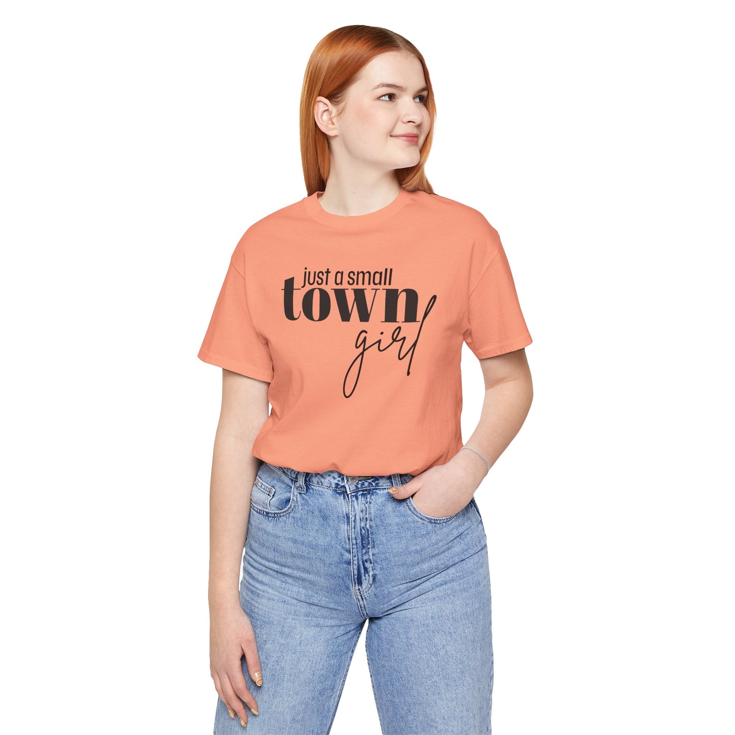 Just a Small Town Girl Tee, Cozy Cotton Shirt Gift, Casual Summer Apparel, Perfect for Birthdays, Country Music Lover Top