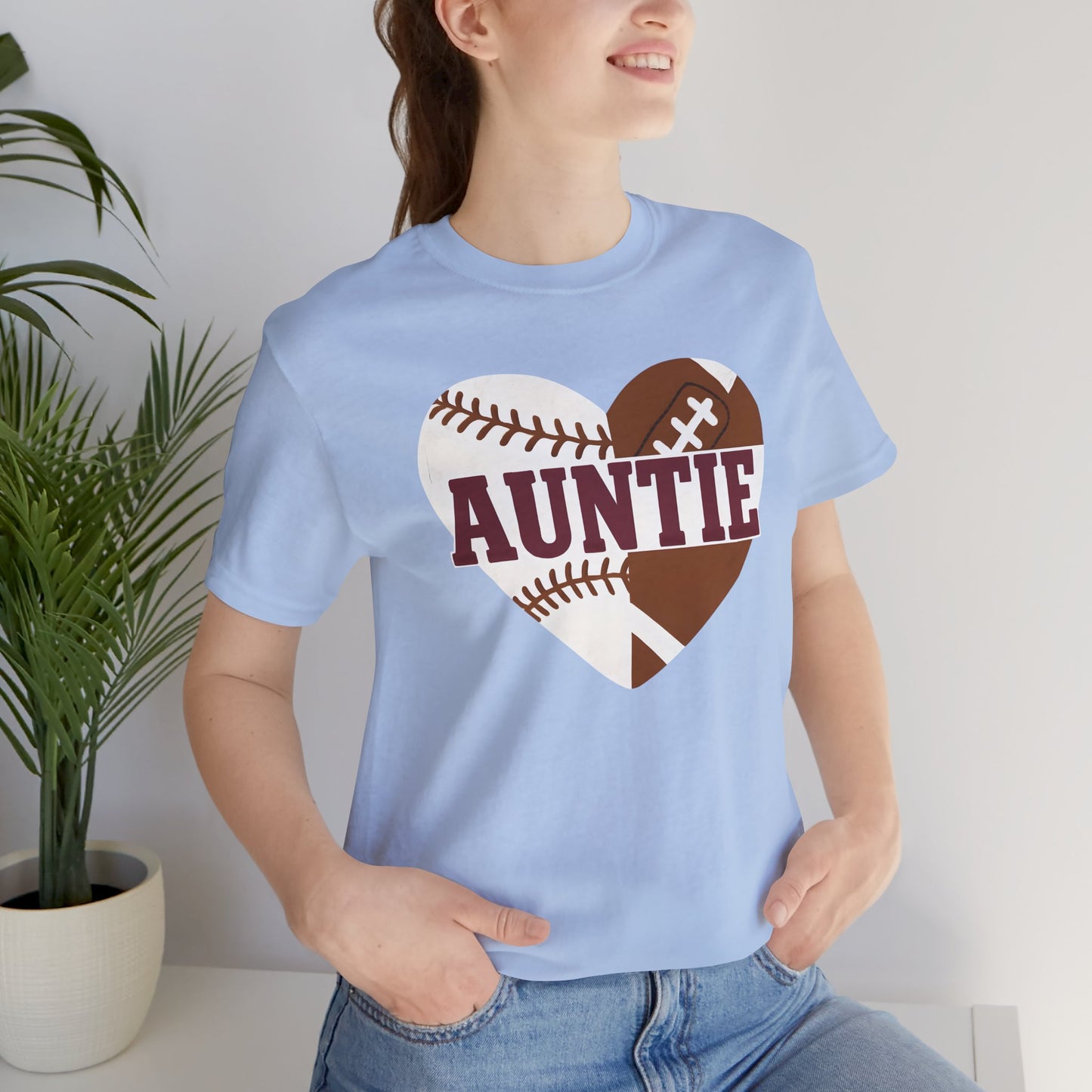 Sporty Auntie Baseball and Football Unisex Tee