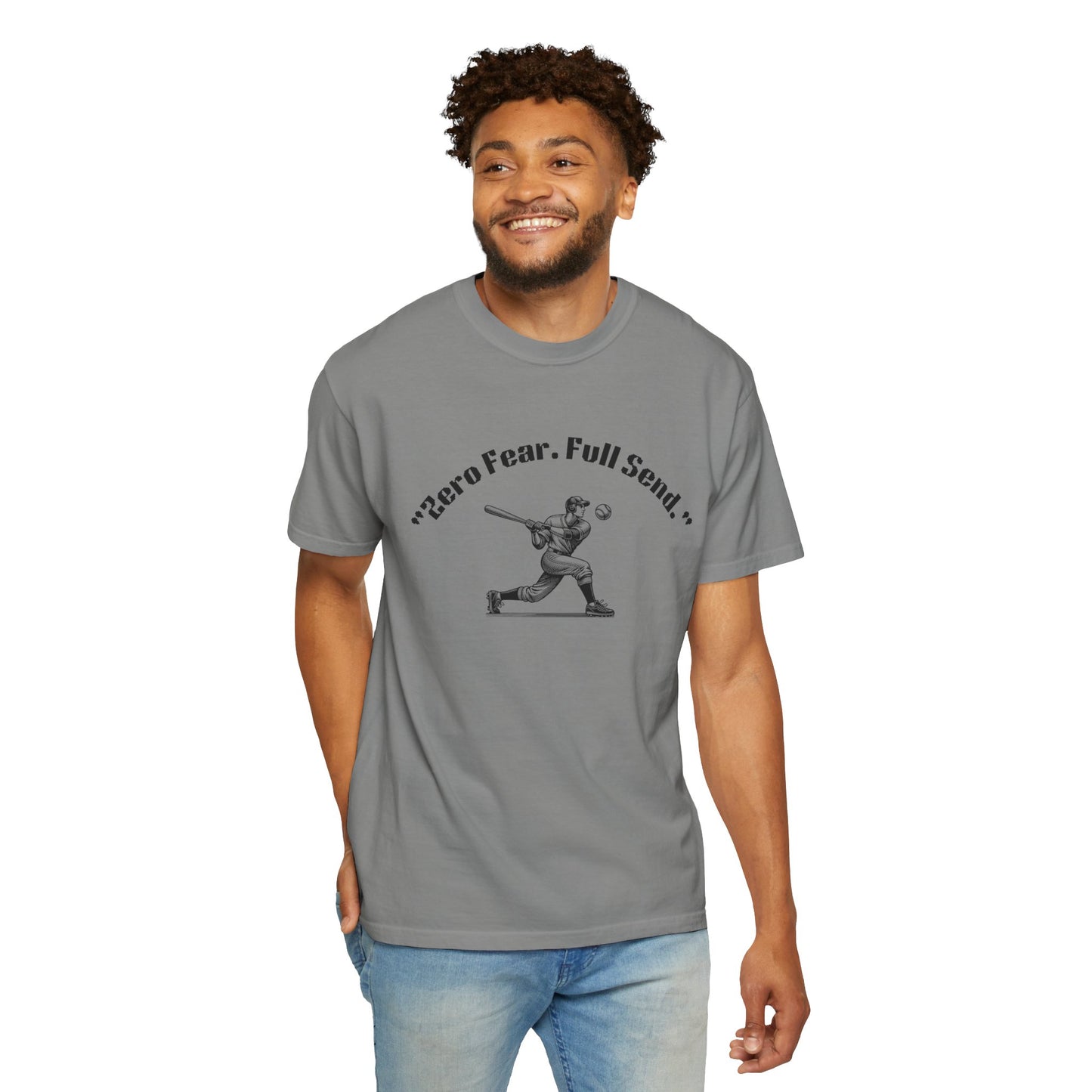 Youth Garment-Dyed T-shirt Zero Fear Full Send Moto Tee