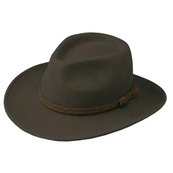 Outback High Country - Crushable Soft Wool Felt Outdoorsman Hat (Closeout)