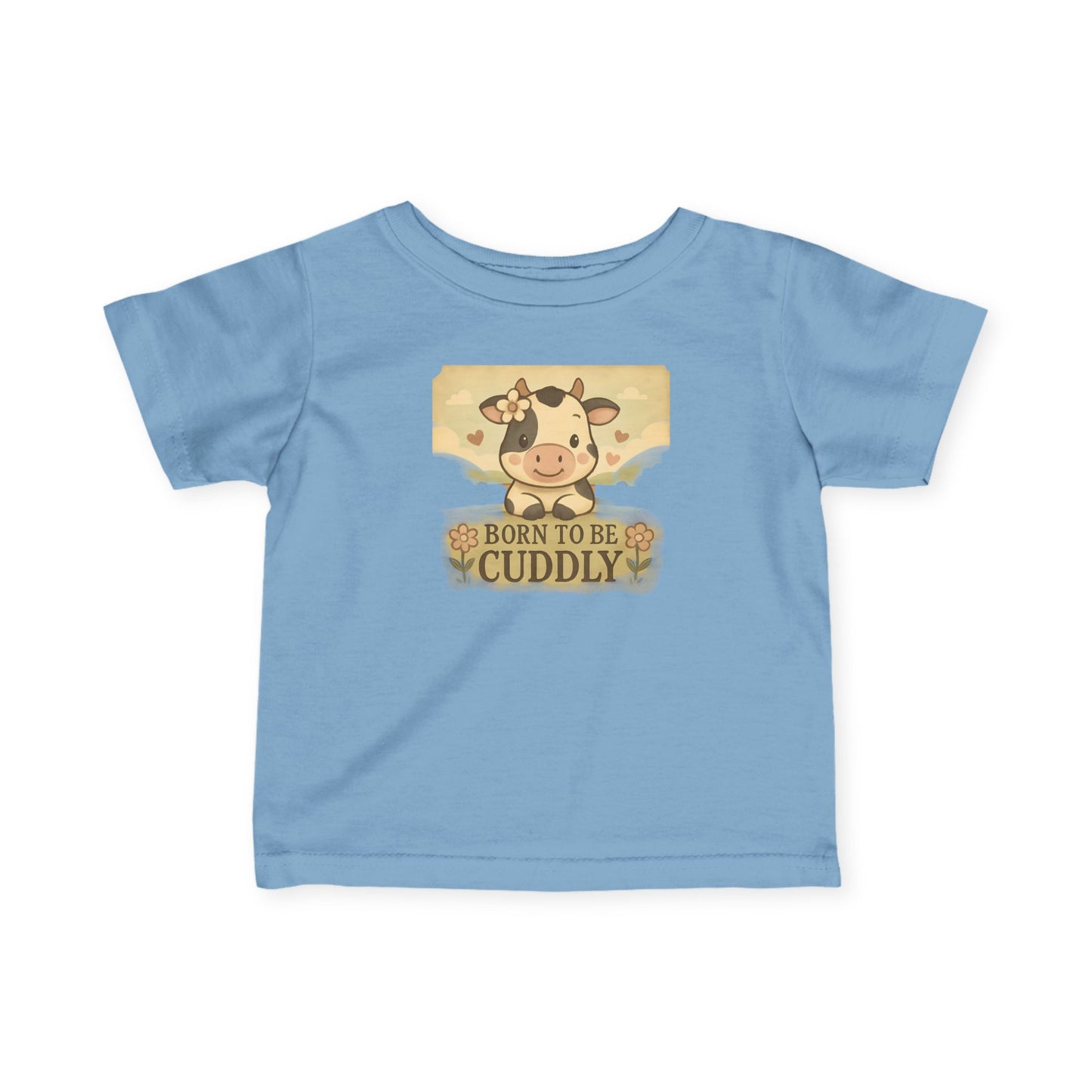Cuddly Cow Infant Tee - Cute Baby Shirt for Newborns, Fun Gift for Baby Showers, First Birthday Outfit, Farm Animal Lover Gift