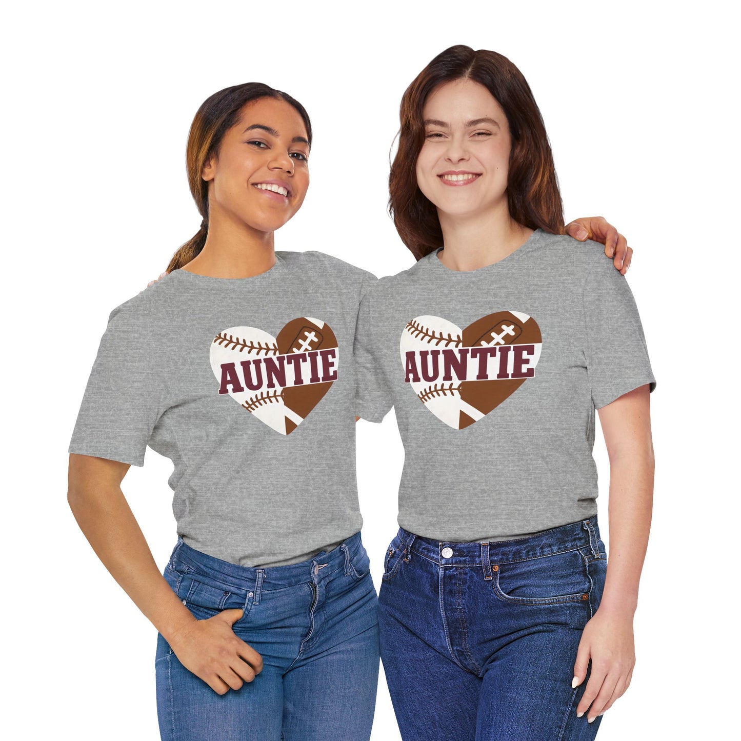 Sporty Auntie Baseball and Football Unisex Tee