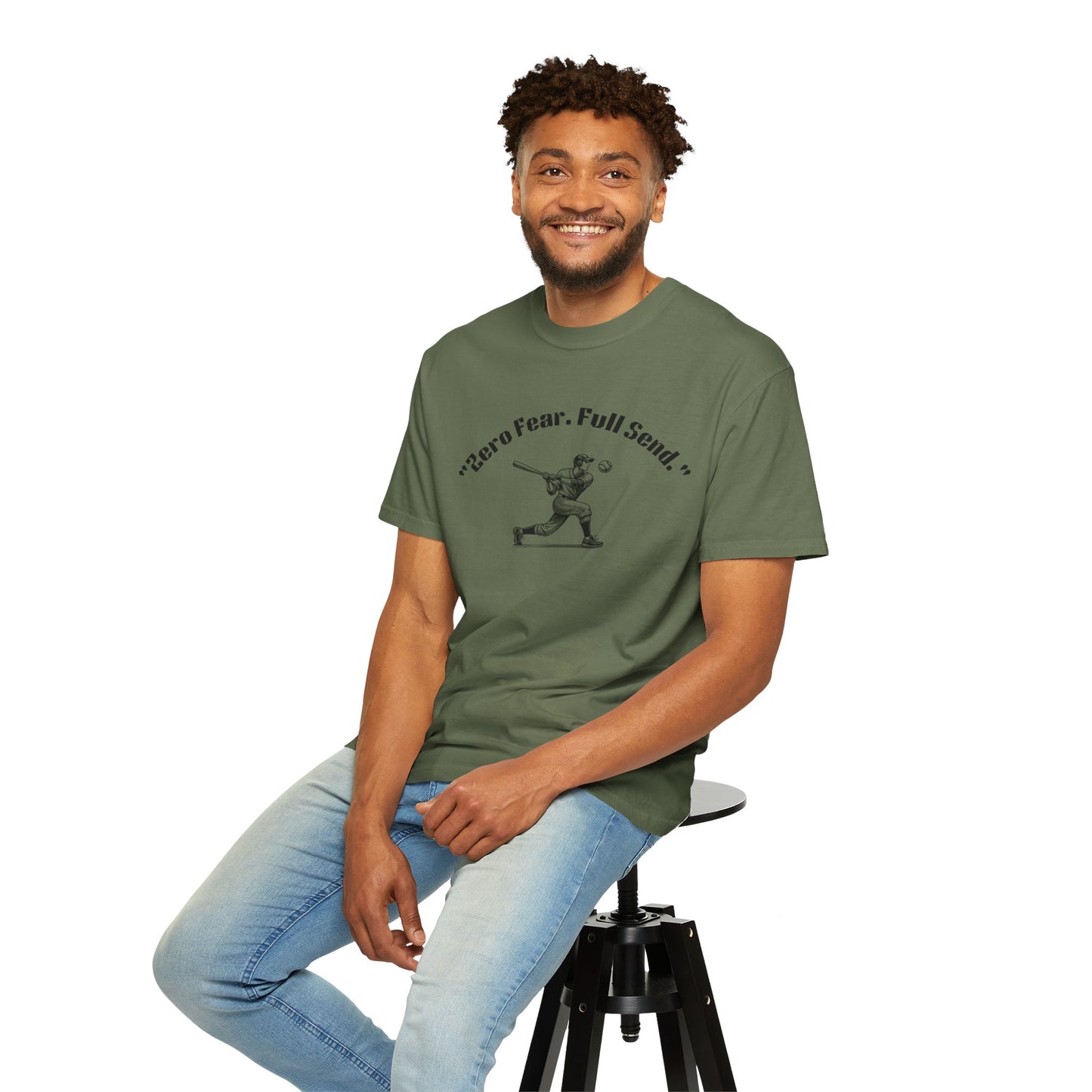 Youth Garment-Dyed T-shirt Zero Fear Full Send Moto Tee