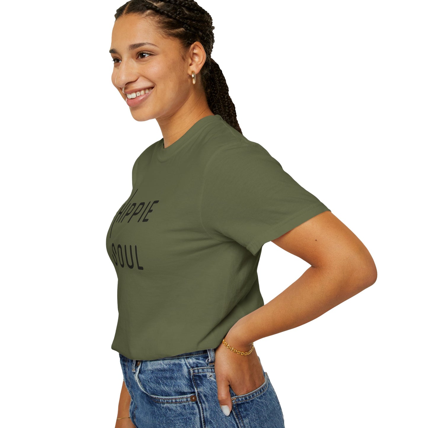 Hippie Soul T-shirt, Unisex Garment-Dyed Tee, Boho Style Shirt, Casual Summer Wear, Gift for Free Spirits, Festival Fashion