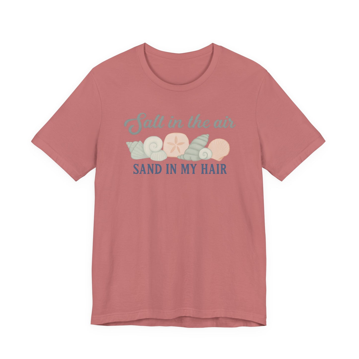 Salt in the Air, Sand in My Hair Unisex Tee | Beach Vibes Shirt, Summer Tee, Vacation Shirt, Nautical Gift, Bohemian Style
