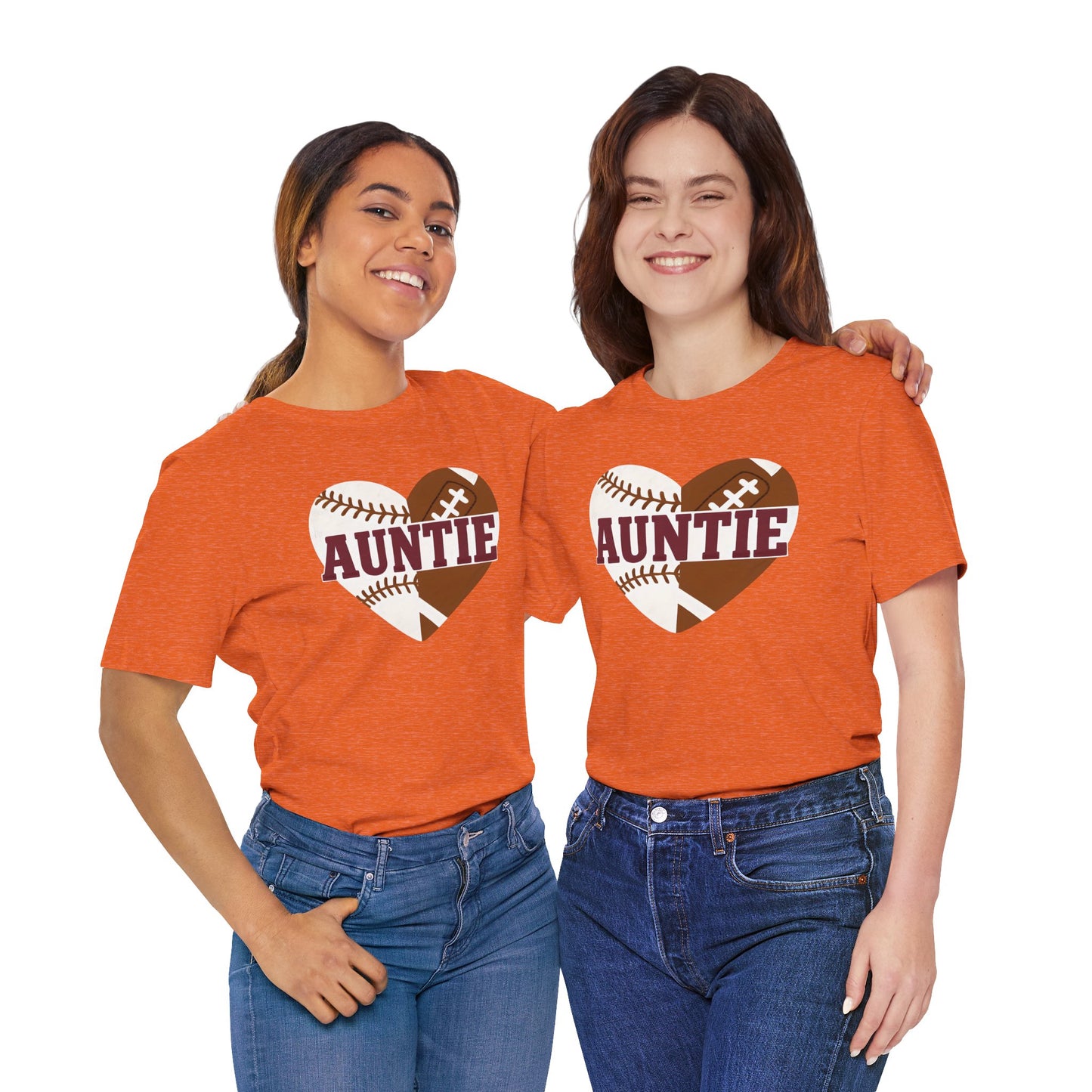 Sporty Auntie Baseball and Football Unisex Tee