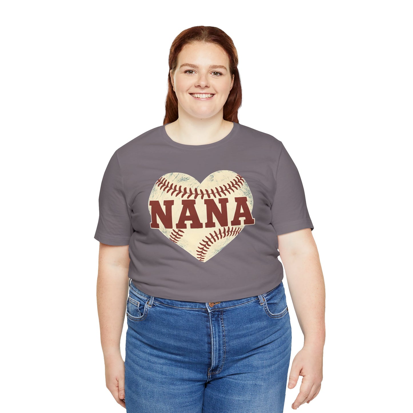 Nana Baseball Heart Tee, Unisex T-Shirt for Grandparents, Gifts for Mother's Day, Soft Cotton Tee, Family Love Shirt