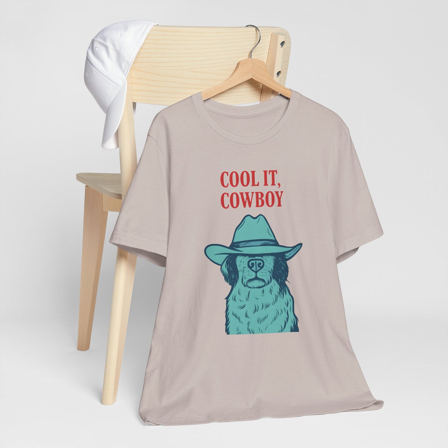 Cool It, Cowboy Unisex Tee - Fun Graphic T-Shirt for Dog Lovers, Birthday Gift, Country Style Fashion, Casual Wear