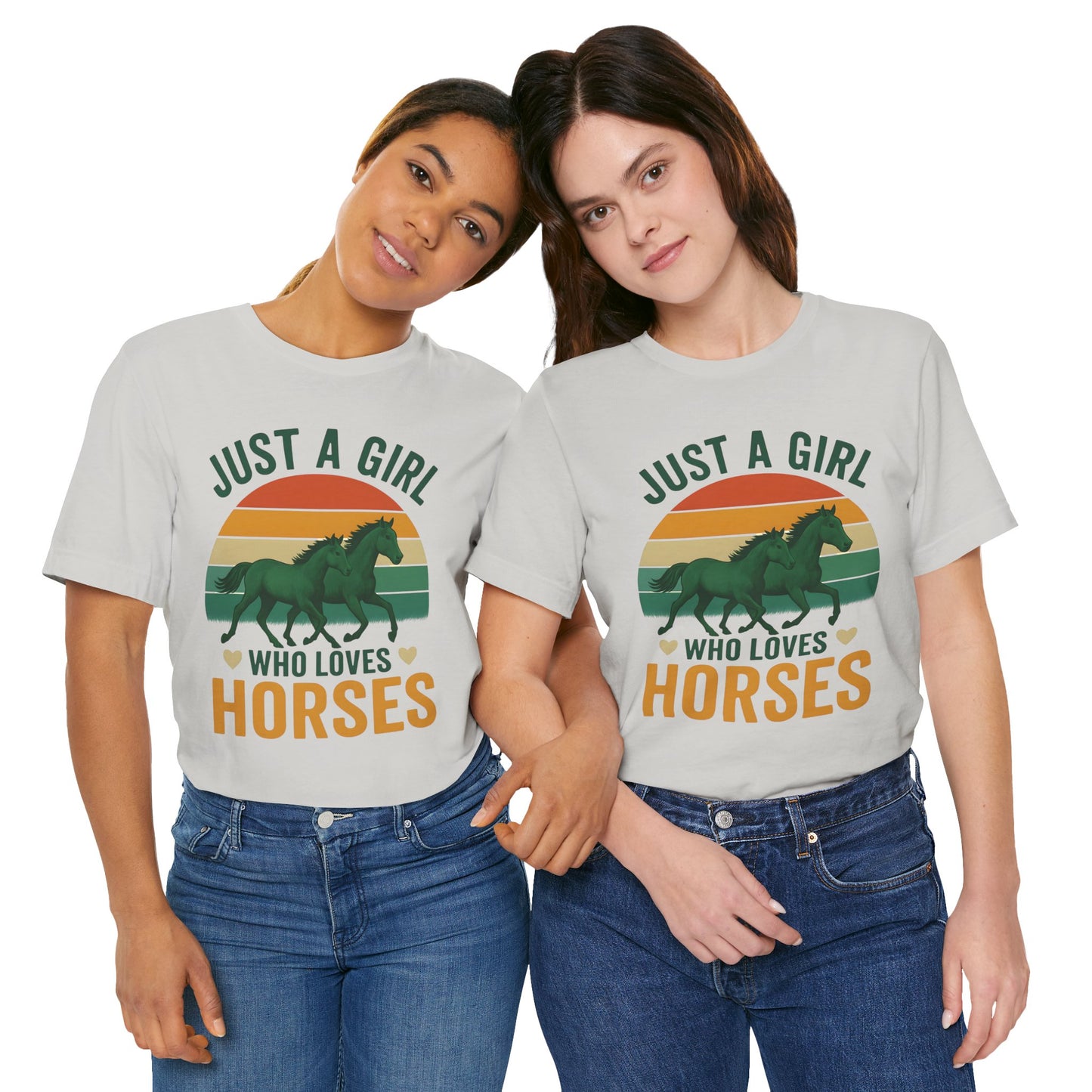 Just a Girl Who Loves Horses Tee | Horse Lover Shirt, Equestrian Gift, Casual Summer Tee, Birthday Present, Gift for Horse Girls