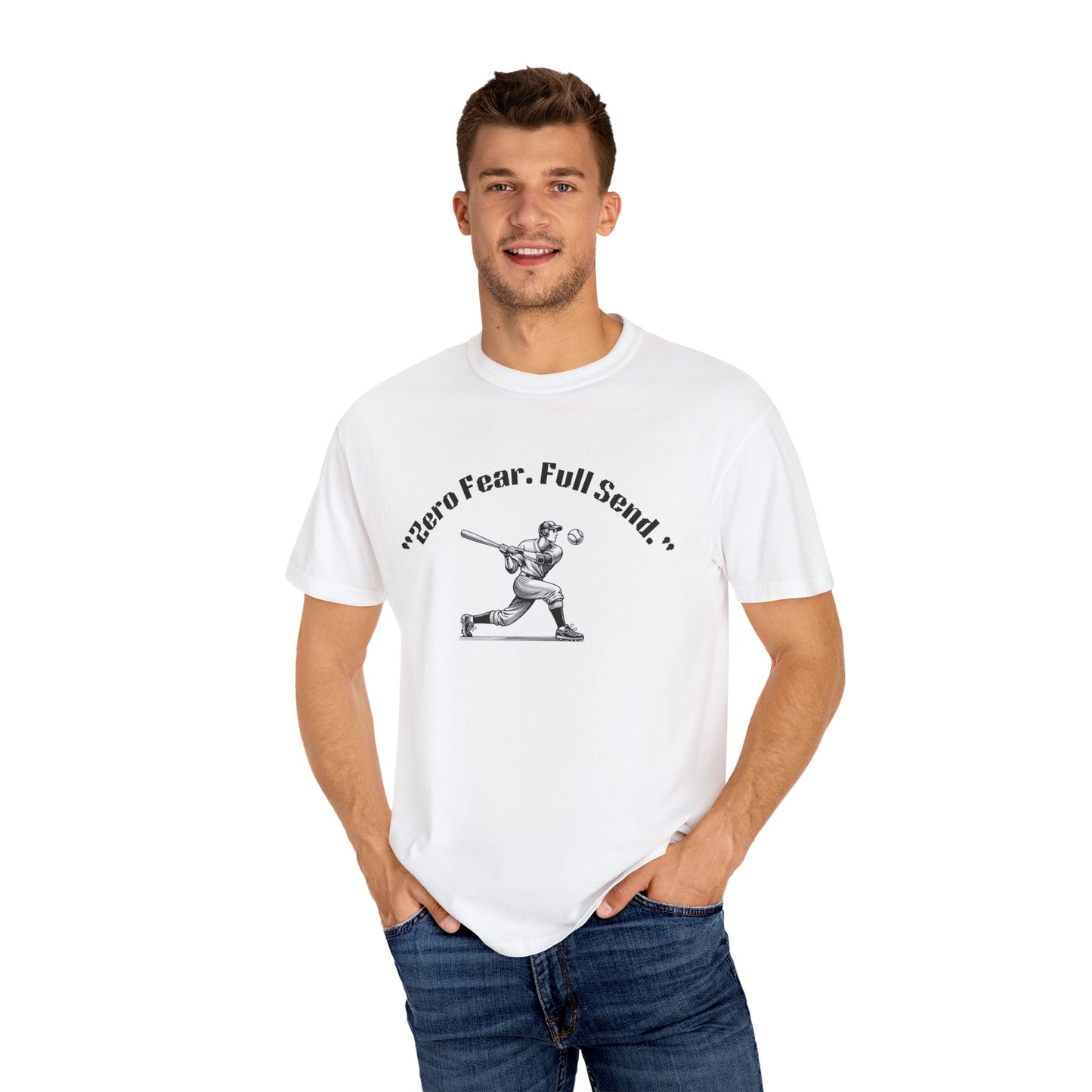 Youth Garment-Dyed T-shirt Zero Fear Full Send Moto Tee