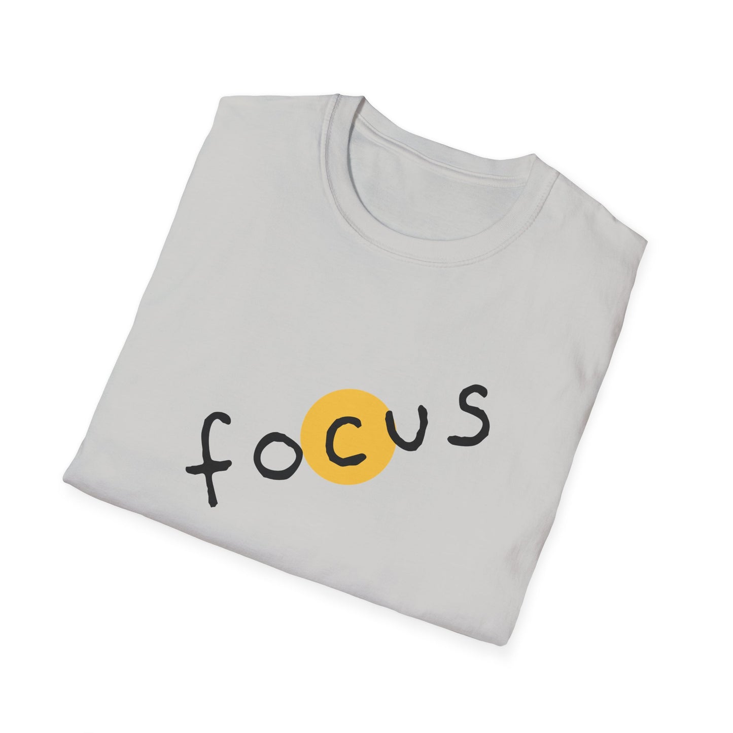 Focus Unisex Softstyle T-Shirt - Casual Wear, Motivational Gift, Inspirational Tee, Everyday Comfort, Unisex Apparel