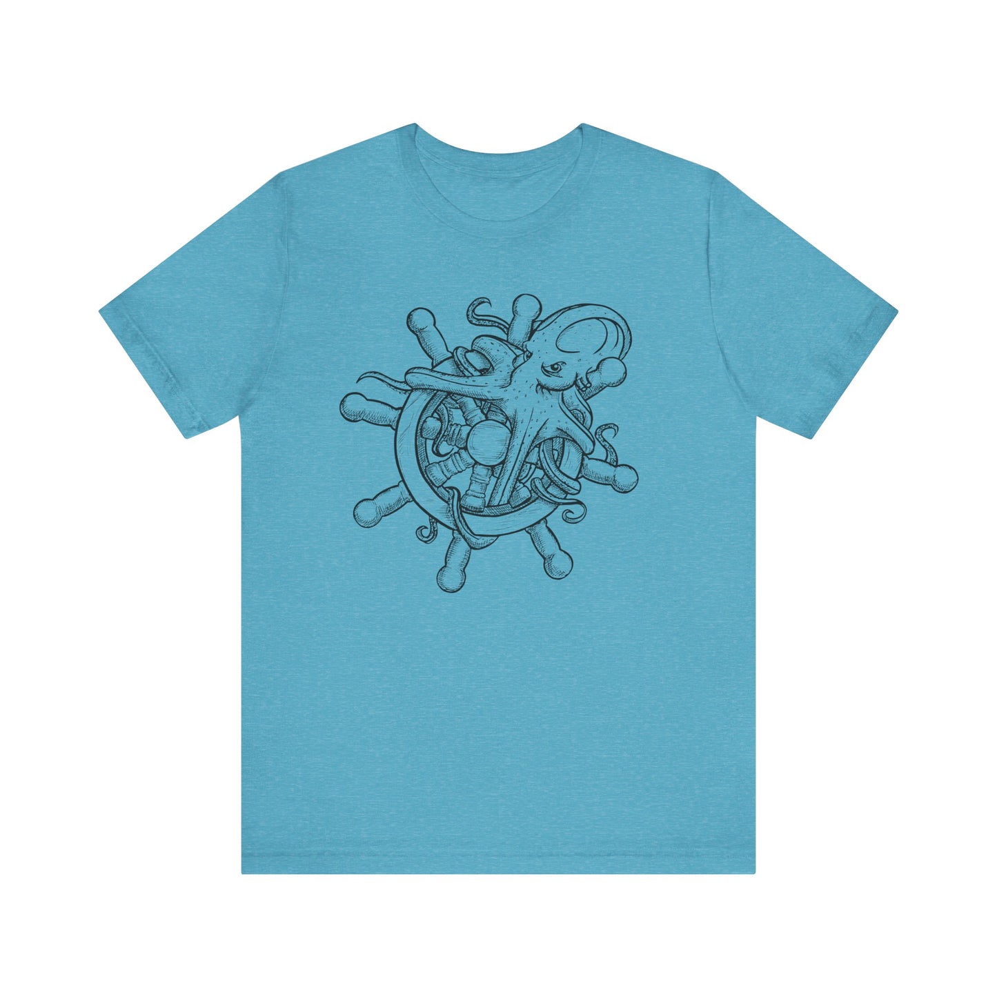 Nautical Octopus Tee, Unisex Short Sleeve Shirt, Ocean Lover Gift, Sea Life T-Shirt, Marine Adventure Apparel, Beach Vibes Wear