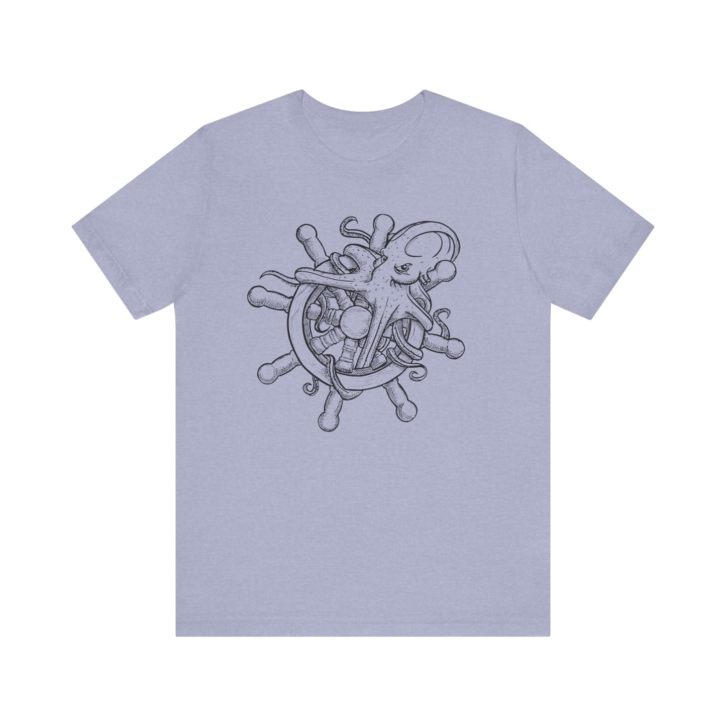 Nautical Octopus Tee, Unisex Short Sleeve Shirt, Ocean Lover Gift, Sea Life T-Shirt, Marine Adventure Apparel, Beach Vibes Wear