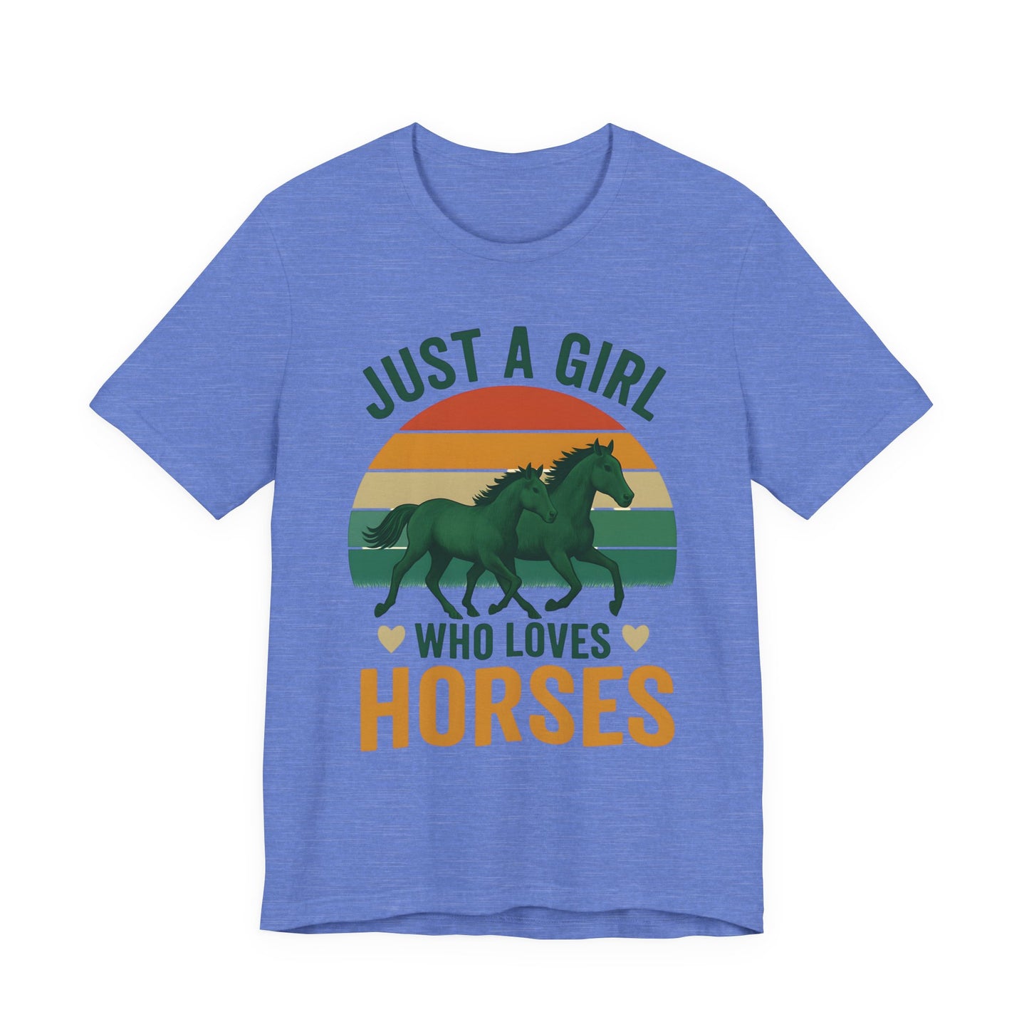 Just a Girl Who Loves Horses Tee | Horse Lover Shirt, Equestrian Gift, Casual Summer Tee, Birthday Present, Gift for Horse Girls