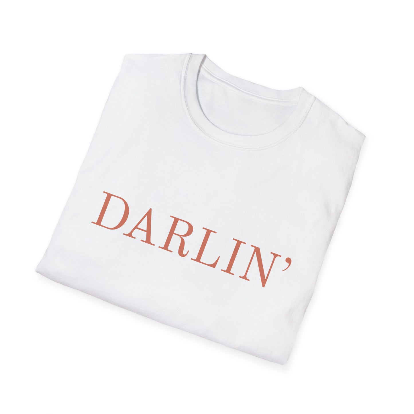 Darlin' Unisex Softstyle T-Shirt, Casual Tee, Gift for Her, Everyday Wear, Cute Graphic Tee, Trendy Fashion Top