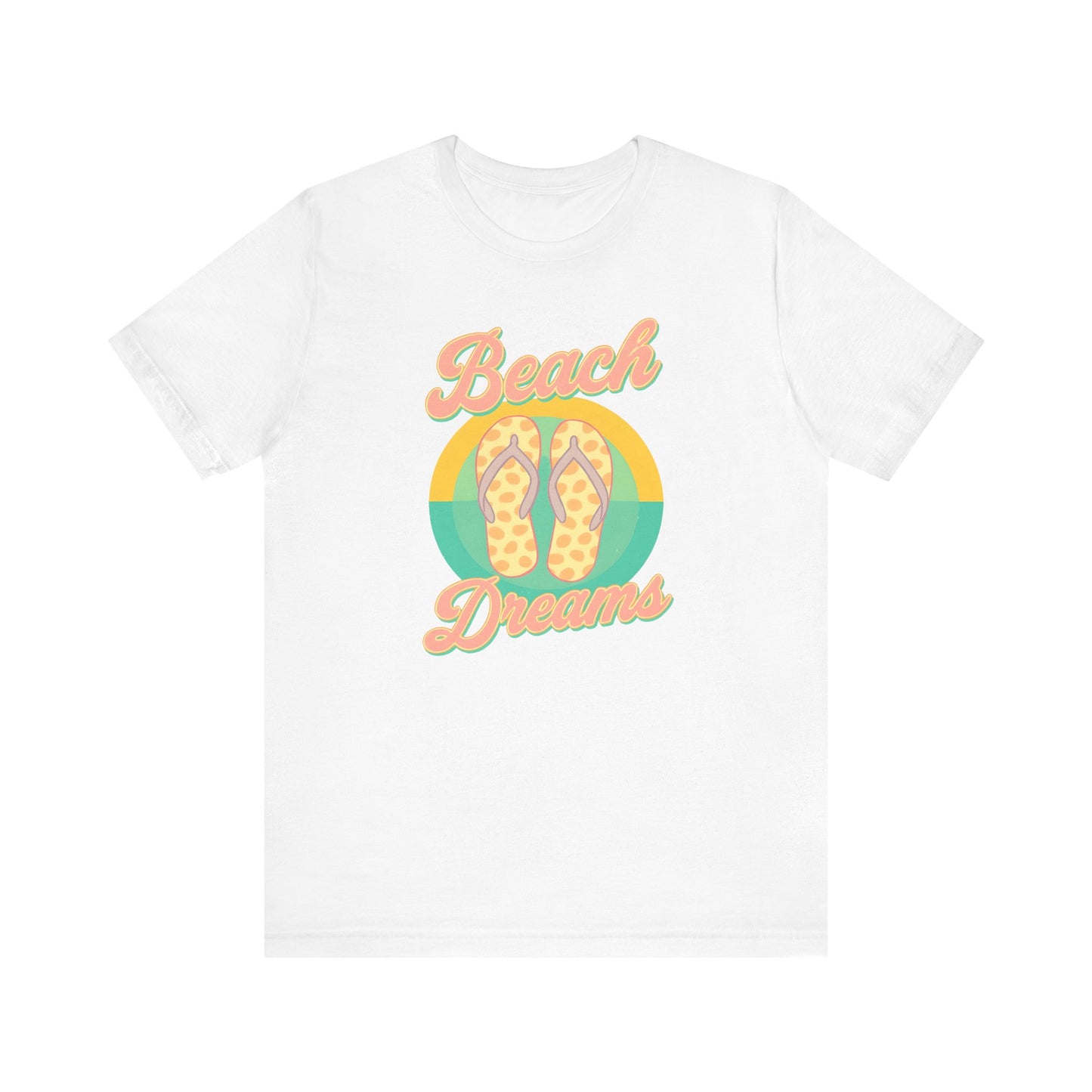 Beach Dreams Unisex Jersey Tee, Flip Flop Summer Shirt, Vacation Outfit, Beach Lover Gift, Casual Summer Wear