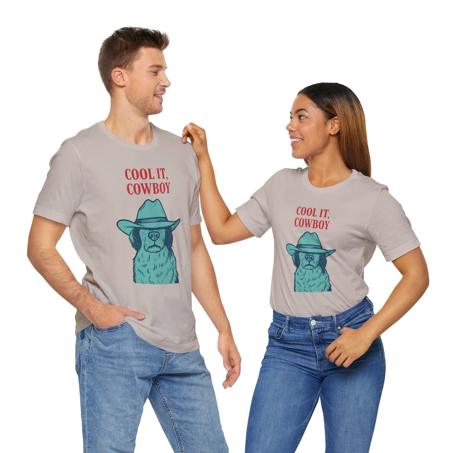 Cool It, Cowboy Unisex Tee - Fun Graphic T-Shirt for Dog Lovers, Birthday Gift, Country Style Fashion, Casual Wear