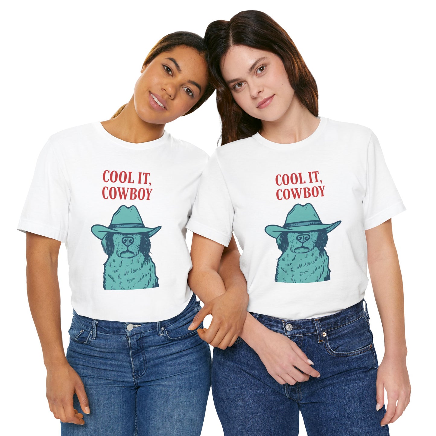 Cool It, Cowboy Unisex Tee - Fun Graphic T-Shirt for Dog Lovers, Birthday Gift, Country Style Fashion, Casual Wear