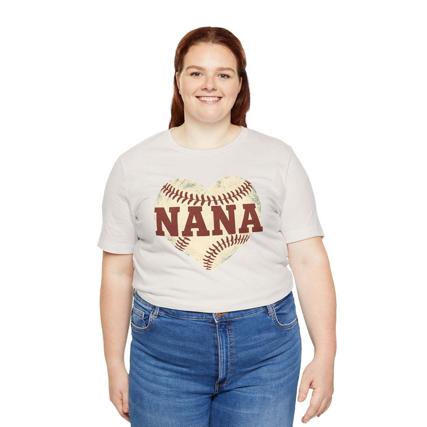 Nana Baseball Heart Tee, Unisex T-Shirt for Grandparents, Gifts for Mother's Day, Soft Cotton Tee, Family Love Shirt