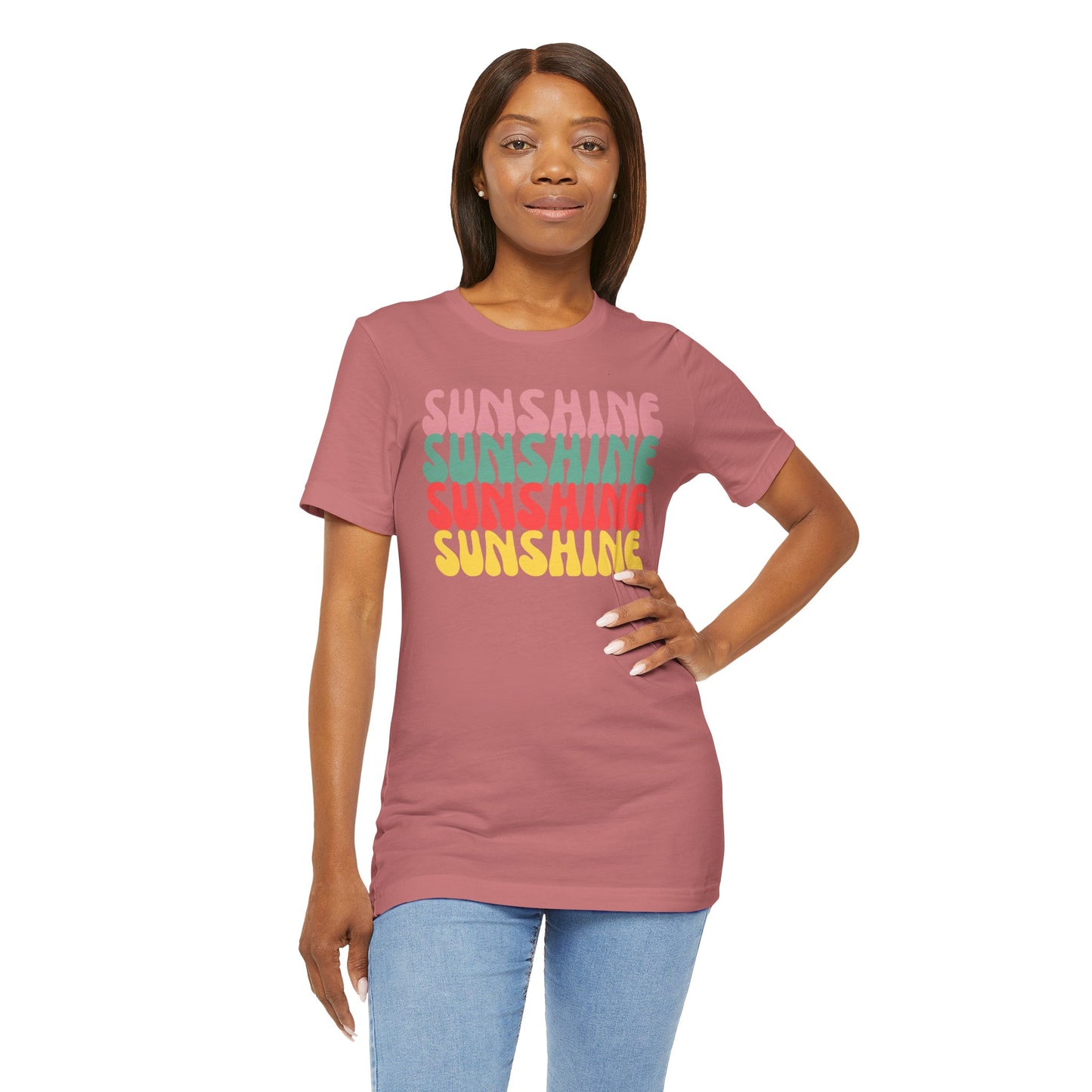 Sunny Vibe Unisex Tee, Summer T-Shirt, Beachwear, Gift for Her, Casual Wear, Fun Graphic Tee