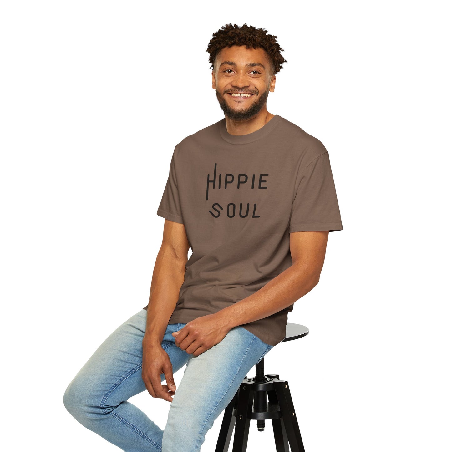 Hippie Soul T-shirt, Unisex Garment-Dyed Tee, Boho Style Shirt, Casual Summer Wear, Gift for Free Spirits, Festival Fashion
