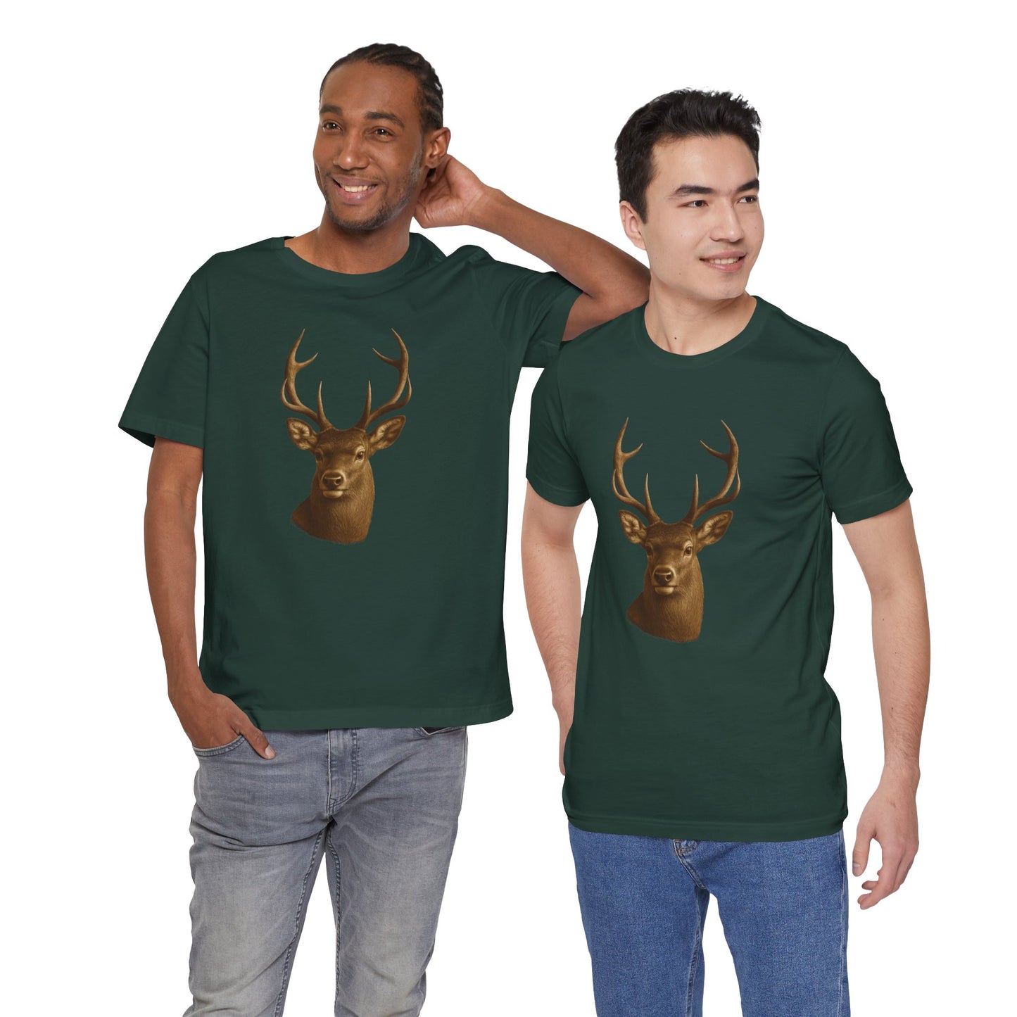 Rustic Deer Graphic Tee, Nature Lover Shirt, Outdoorsy Gift, Casual Wear, Wildlife Enthusiast Tee
