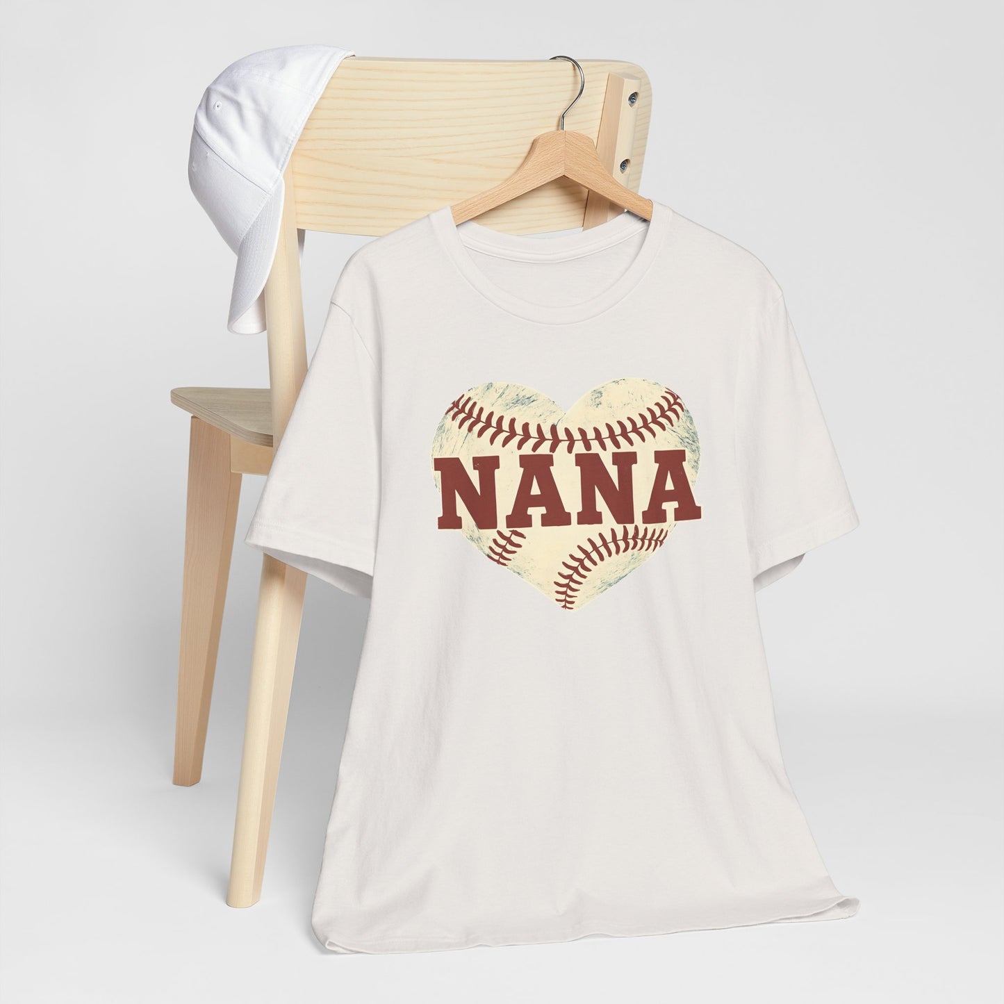 Nana Baseball Heart Tee, Unisex T-Shirt for Grandparents, Gifts for Mother's Day, Soft Cotton Tee, Family Love Shirt