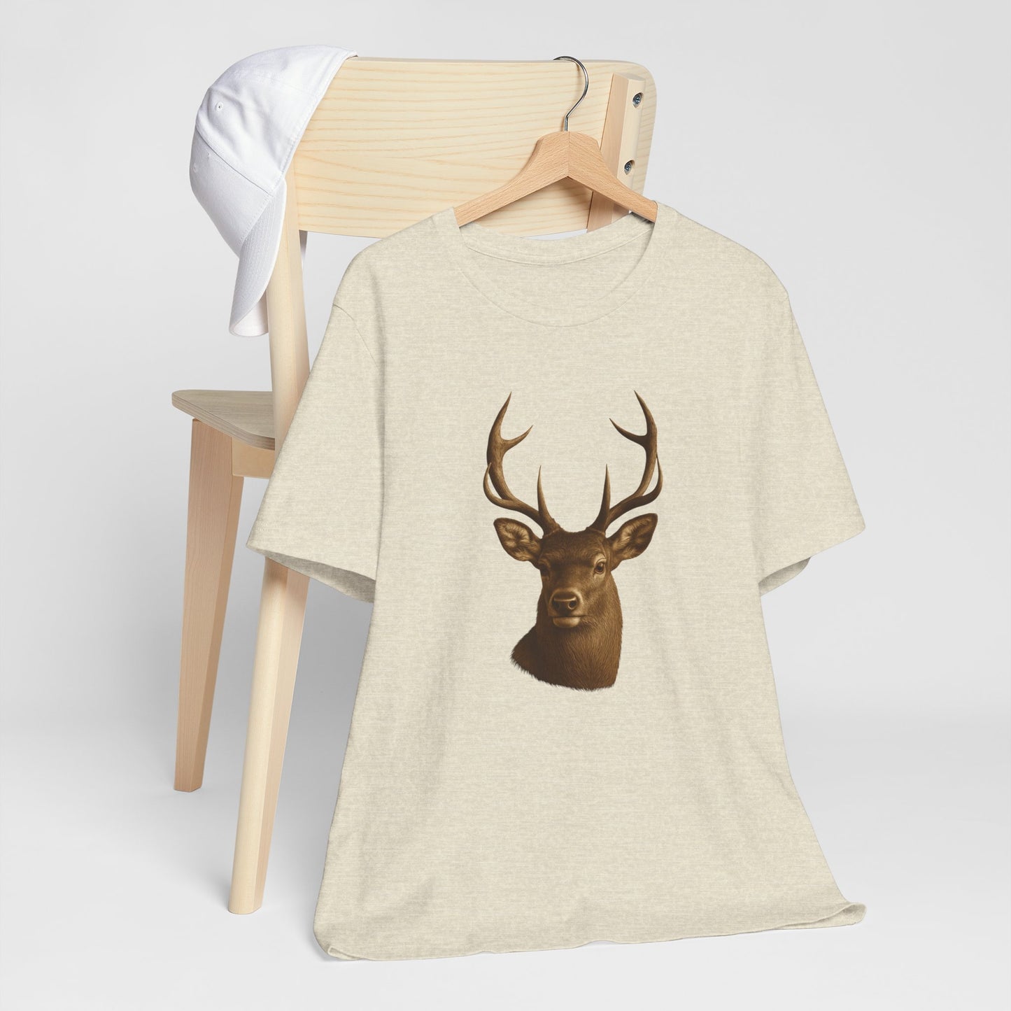 Rustic Deer Graphic Tee, Nature Lover Shirt, Outdoorsy Gift, Casual Wear, Wildlife Enthusiast Tee