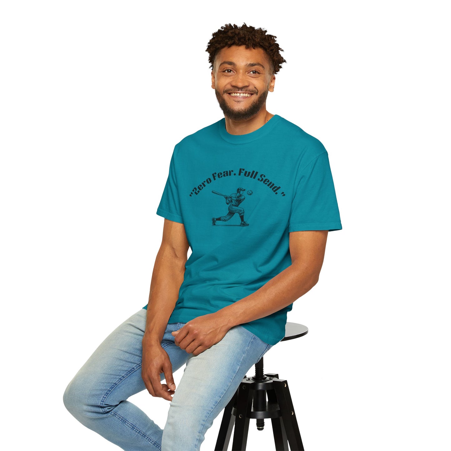 Youth Garment-Dyed T-shirt Zero Fear Full Send Moto Tee