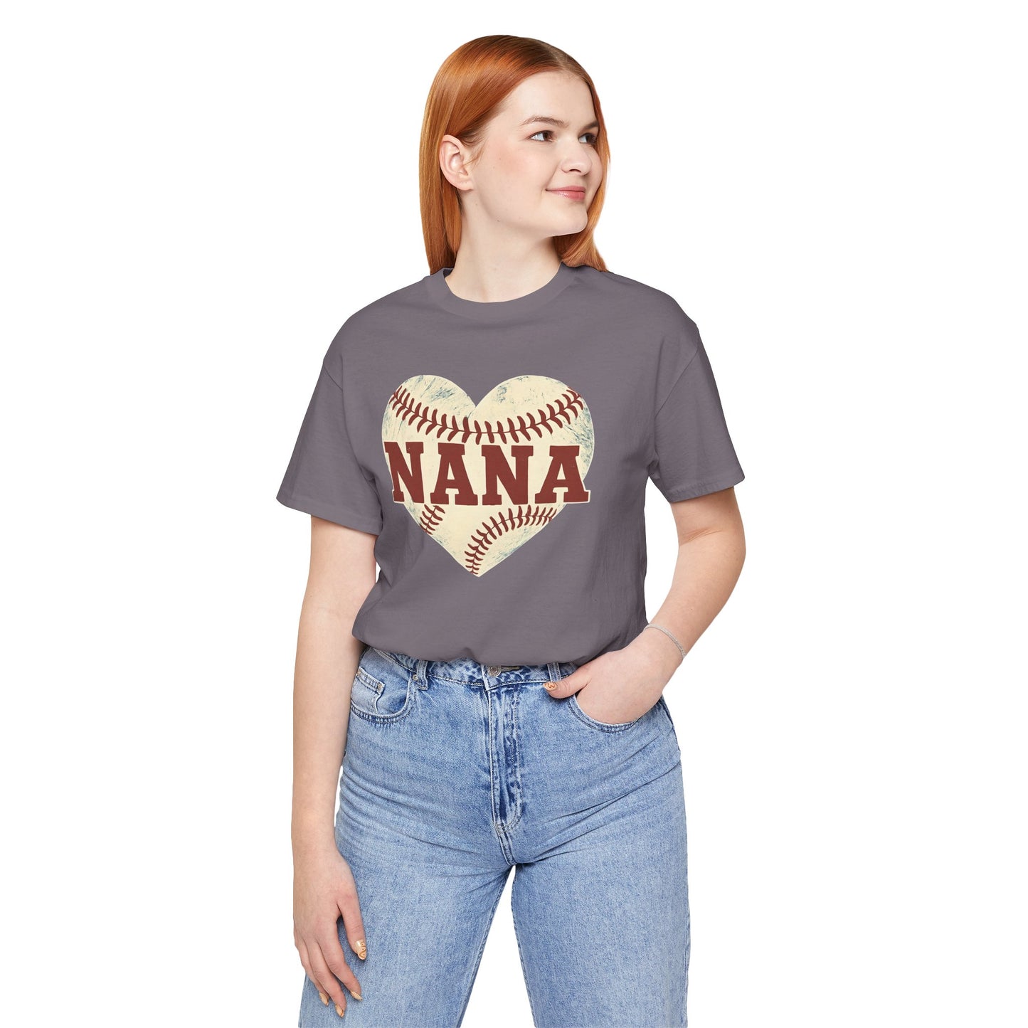 Nana Baseball Heart Tee, Unisex T-Shirt for Grandparents, Gifts for Mother's Day, Soft Cotton Tee, Family Love Shirt