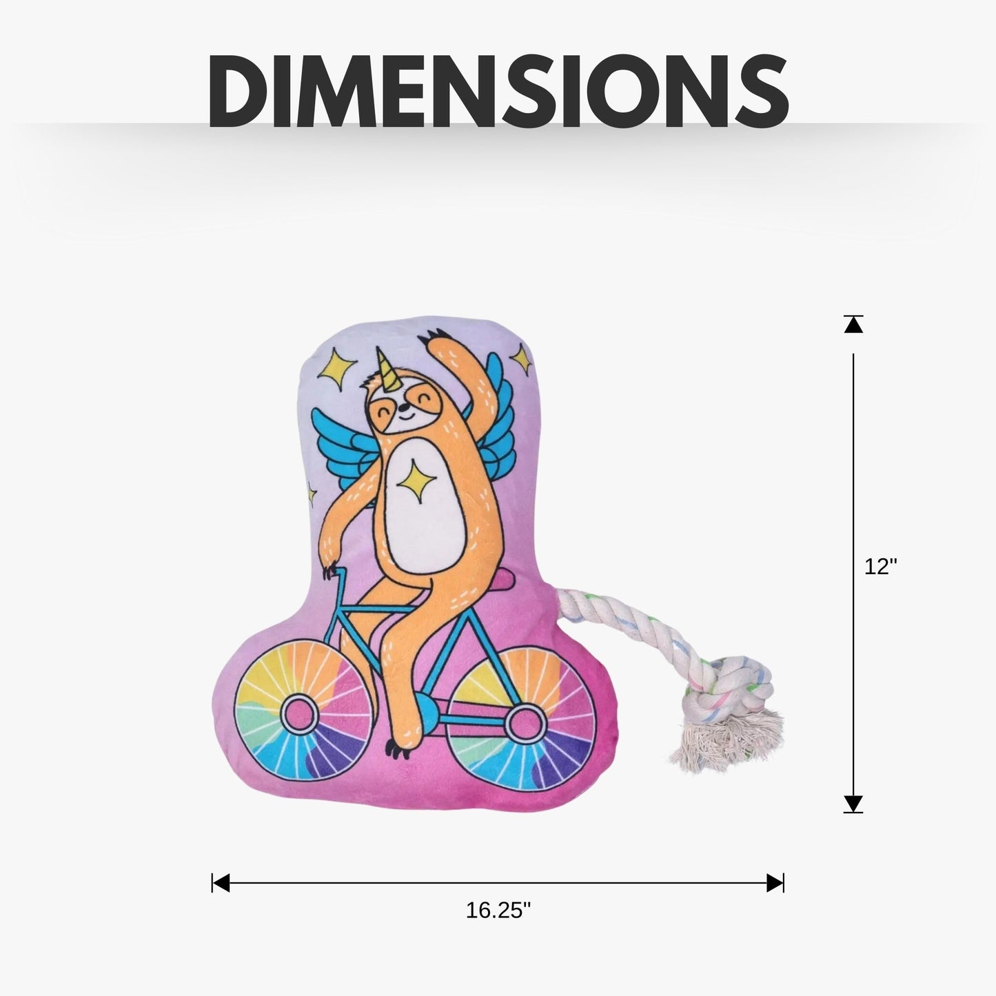 Slow Biker Plush Dog Toy – with Squeaker & Crinkle Paper for Fun Play