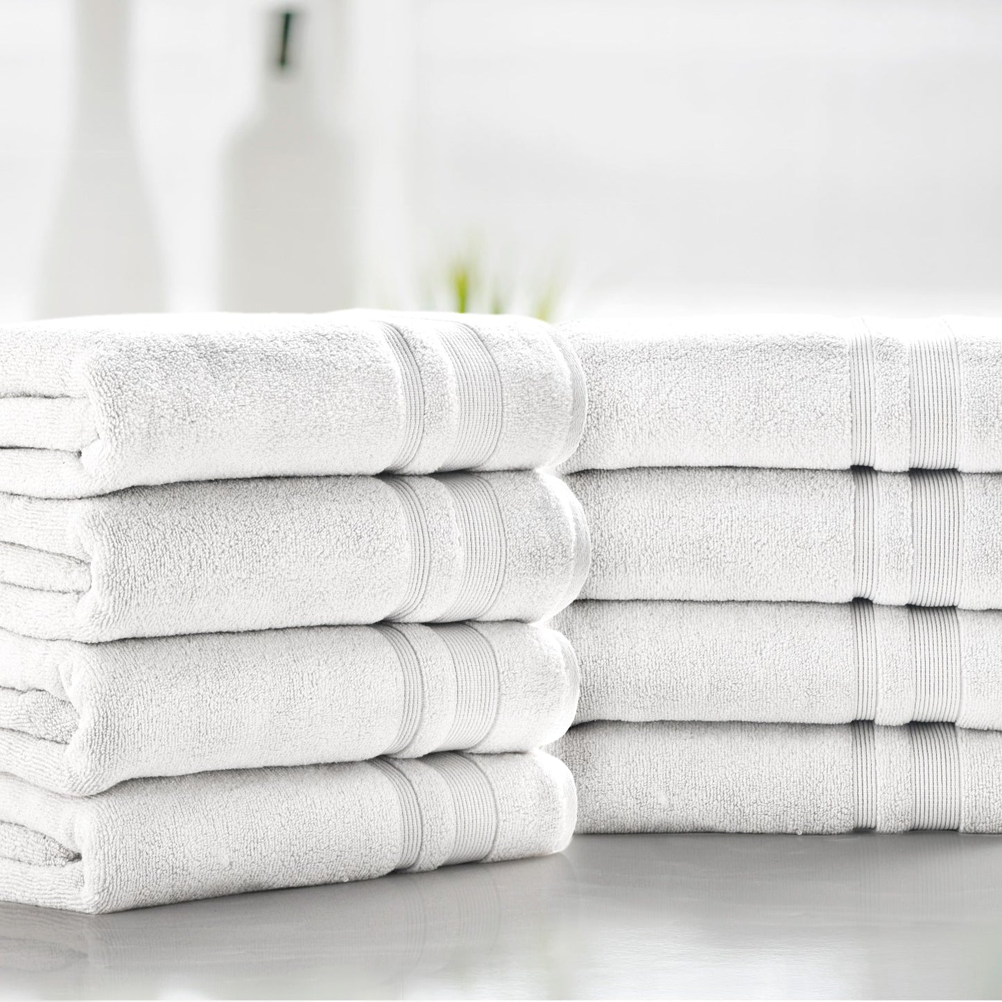 Kathy Ireland 4-8 Piece Zero Twist Cotton Plush Bath Towel Set