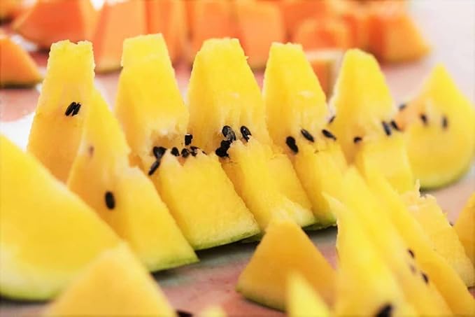 Yellow Crimson Watermelon Fruit Seeds – Heirloom, Non-GMO Seeds for Garden Planting