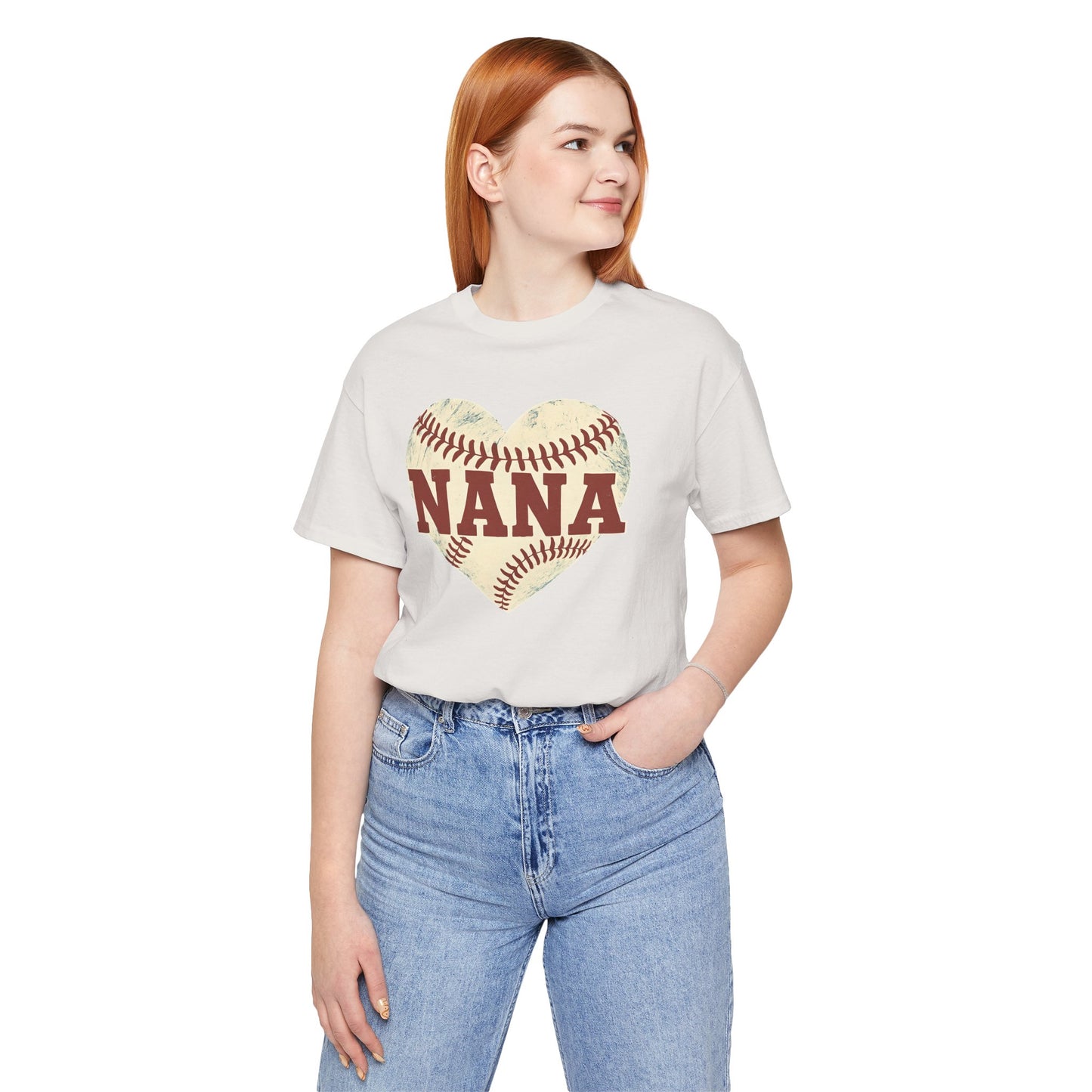 Nana Baseball Heart Tee, Unisex T-Shirt for Grandparents, Gifts for Mother's Day, Soft Cotton Tee, Family Love Shirt