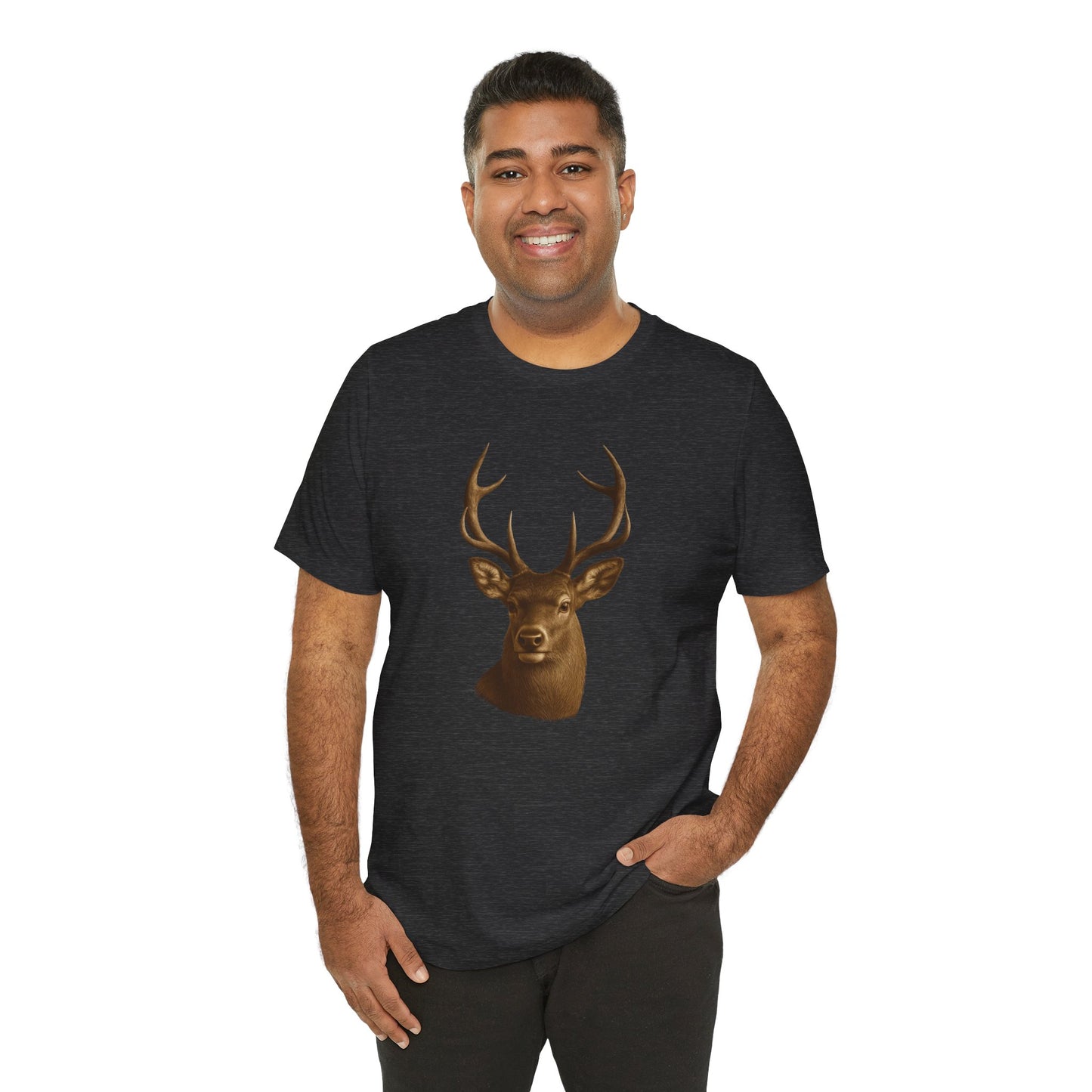 Rustic Deer Graphic Tee, Nature Lover Shirt, Outdoorsy Gift, Casual Wear, Wildlife Enthusiast Tee