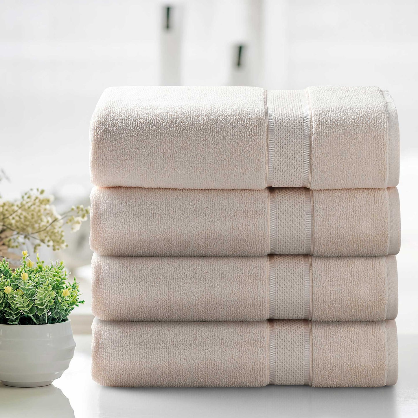 Kathy Ireland 2 Piece Zero Twist Cotton Plush Bath Sheet Set