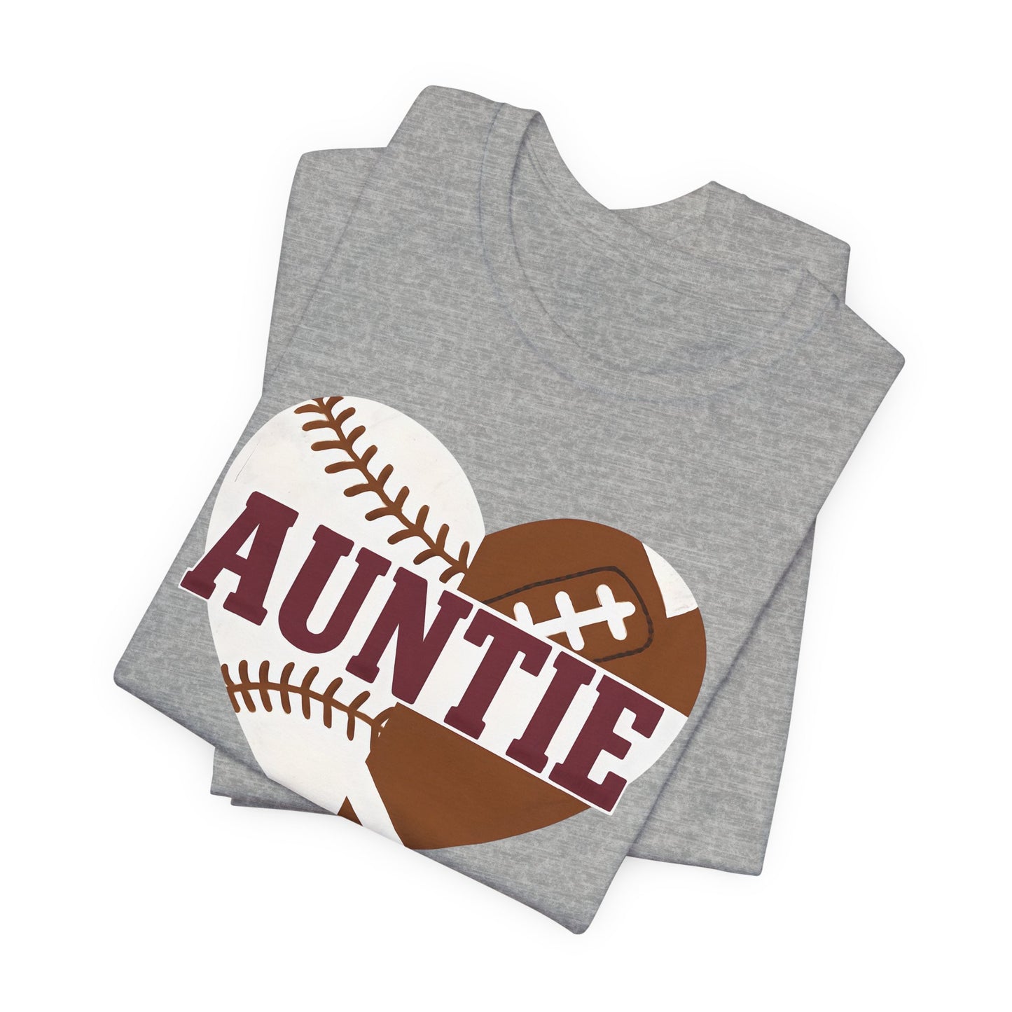 Sporty Auntie Baseball and Football Unisex Tee