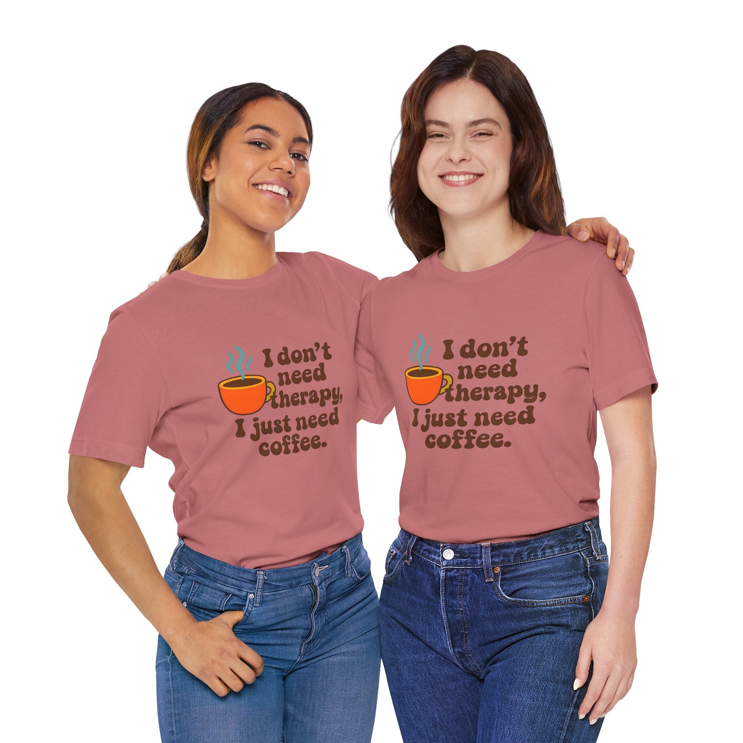 Coffee Therapy Tee, Unisex Graphic Tee, Casual Wear, Perfect Gift for Coffee Lovers, Funny T-Shirt, Everyday Comfort Wear