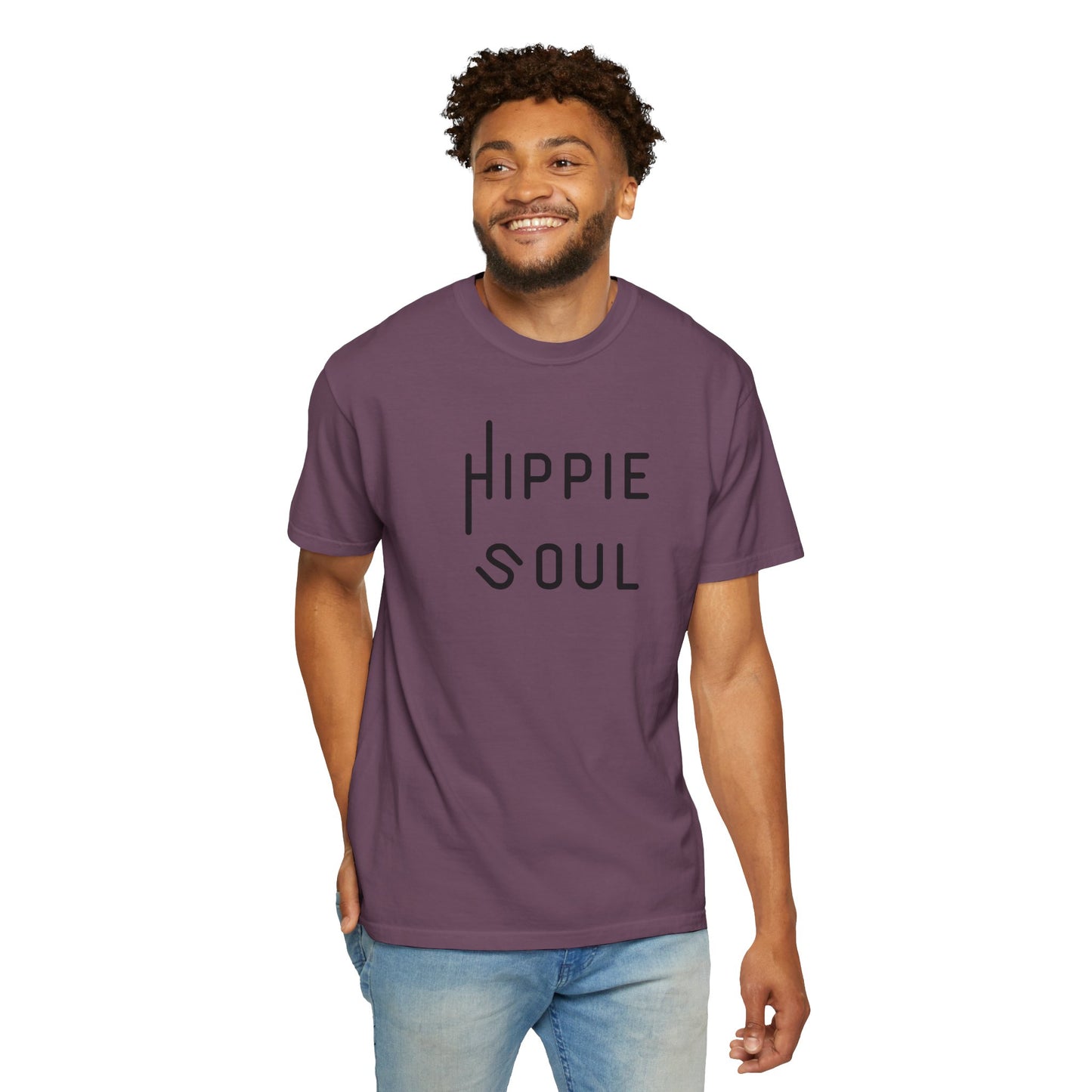 Hippie Soul T-shirt, Unisex Garment-Dyed Tee, Boho Style Shirt, Casual Summer Wear, Gift for Free Spirits, Festival Fashion