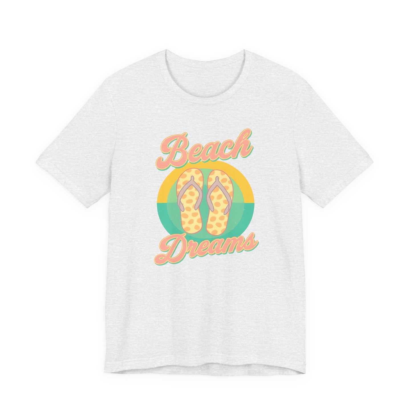 Beach Dreams Unisex Jersey Tee, Flip Flop Summer Shirt, Vacation Outfit, Beach Lover Gift, Casual Summer Wear