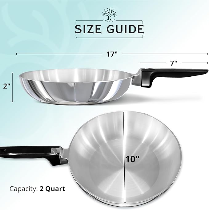 10-Inch Chef Skillet – Quick & Even Heat Distribution – Lightweight Cast Aluminum Frying Pan