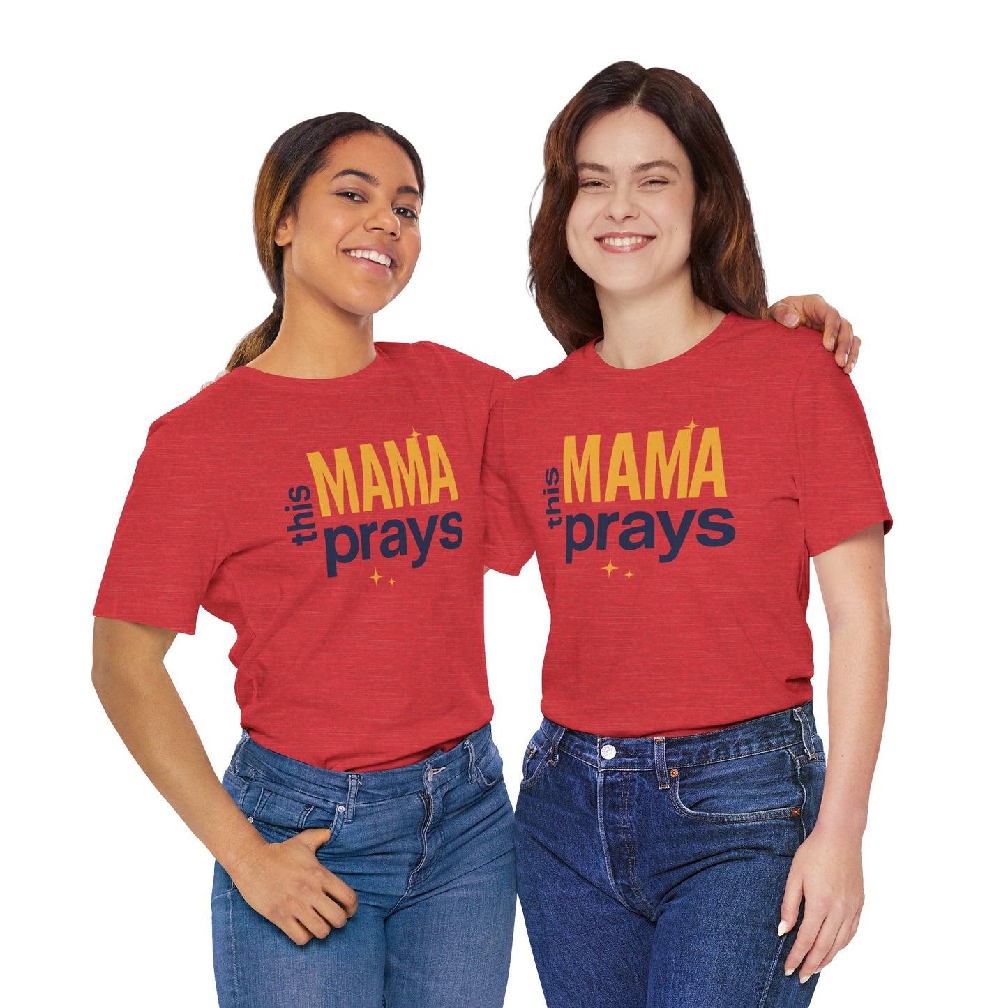 This Mama Prays Tee | Unisex Jersey Short Sleeve T-Shirt, Faith Gift, Mom Life Shirt, Inspirational Apparel, Christian Merchandise